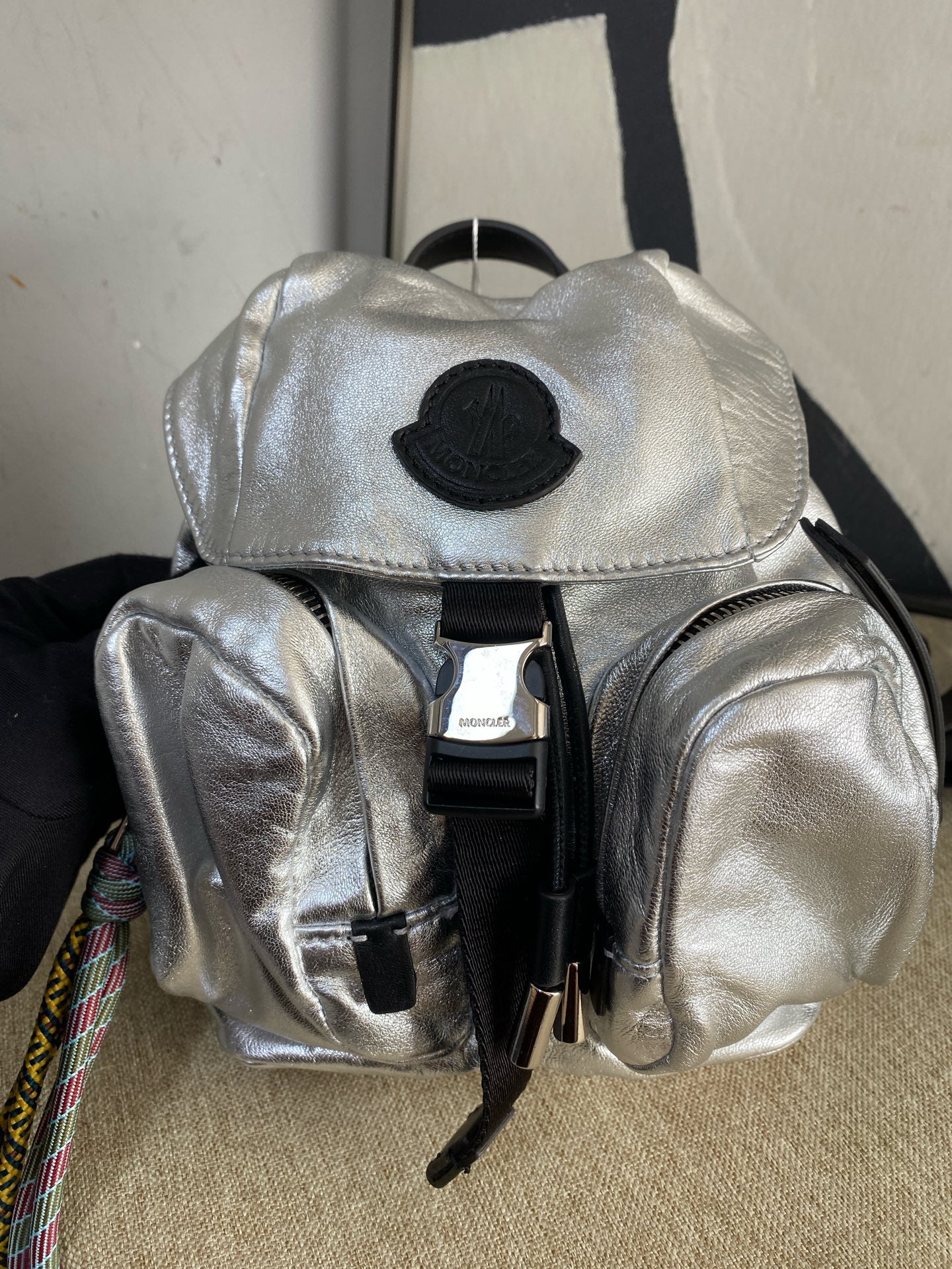 Moncler - Mini Dauphine - Metallic leather - Silver - (mini)
