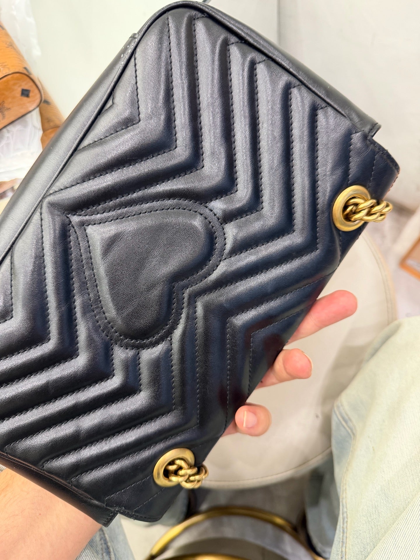 Gucci - GG Marmont Matelassé Shoulder Bag - Leather - Black - (medium)