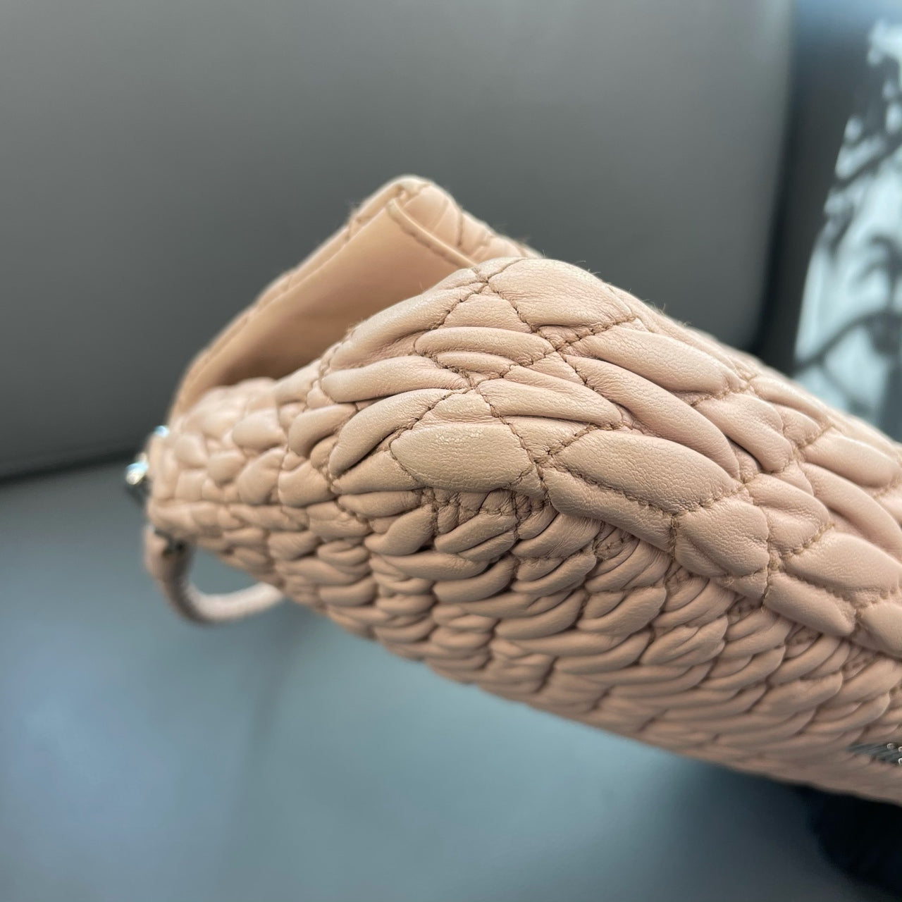 Miu Miu - Crystal Series Matelassé Shoulder Bag - Lambskin leather - Beige - (mini)