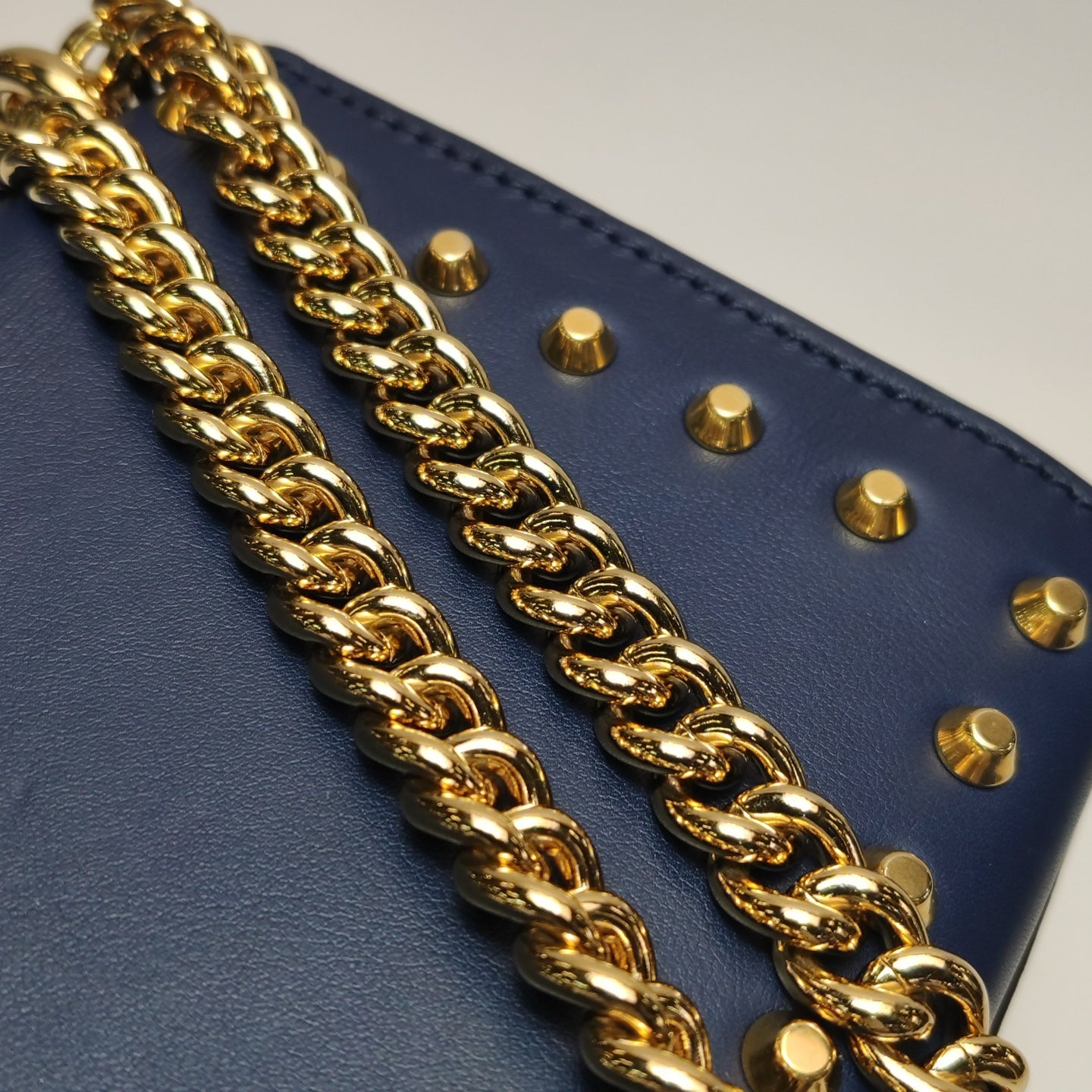 Gucci - Padlock Mini with Pearl and Stud Embellishments - Leather - Navy - (mini)