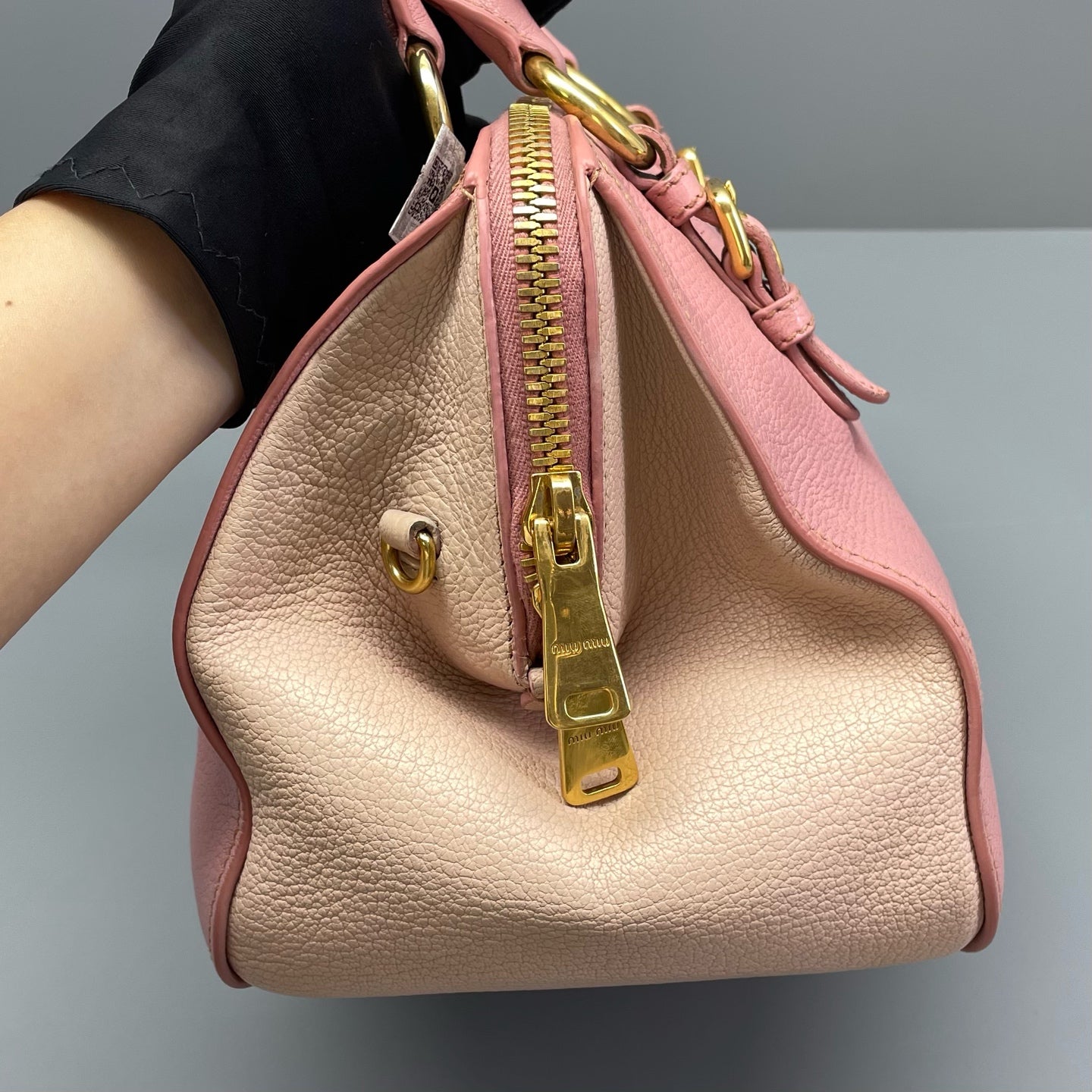 Miu Miu - Vitello Lux Satchel - Grained leather - Pink - (medium)
