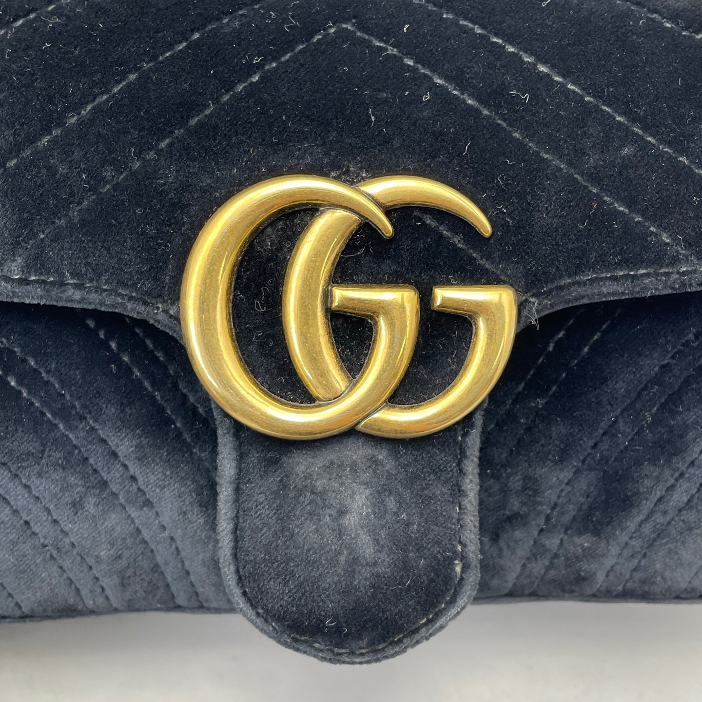 Gucci - GG Marmont Matelassé Mini Bag - Velvet - Black - (mini)