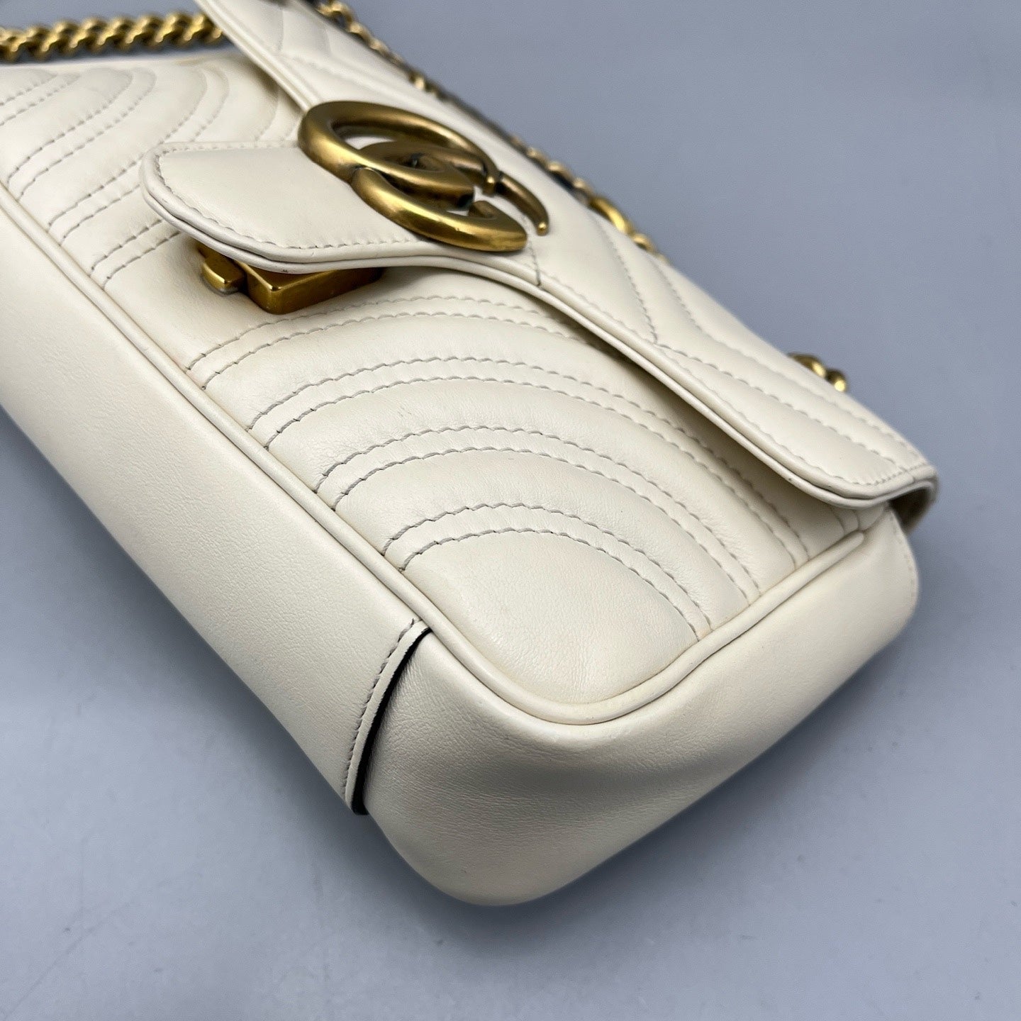 Gucci - GG Marmont Matelassé Mini Bag - Leather - White - (mini)