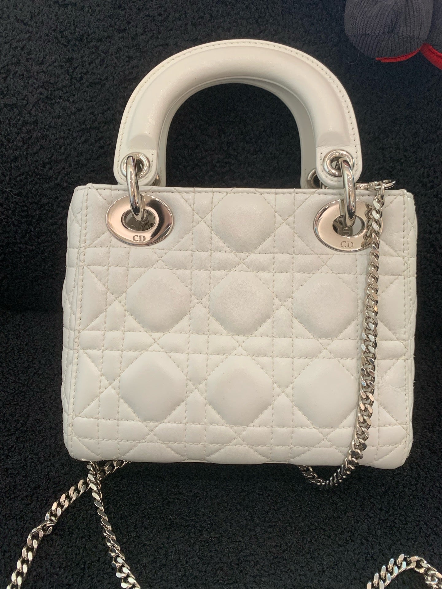 Dior - Lady Dior Mini - Lambskin leather - White - (mini)