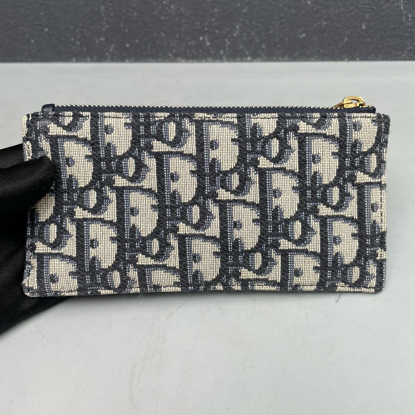 Dior - Saddle Two-in-One WOC Chain Bag - Embroidered Oblique canvas with leather trim - Blue - (mini)