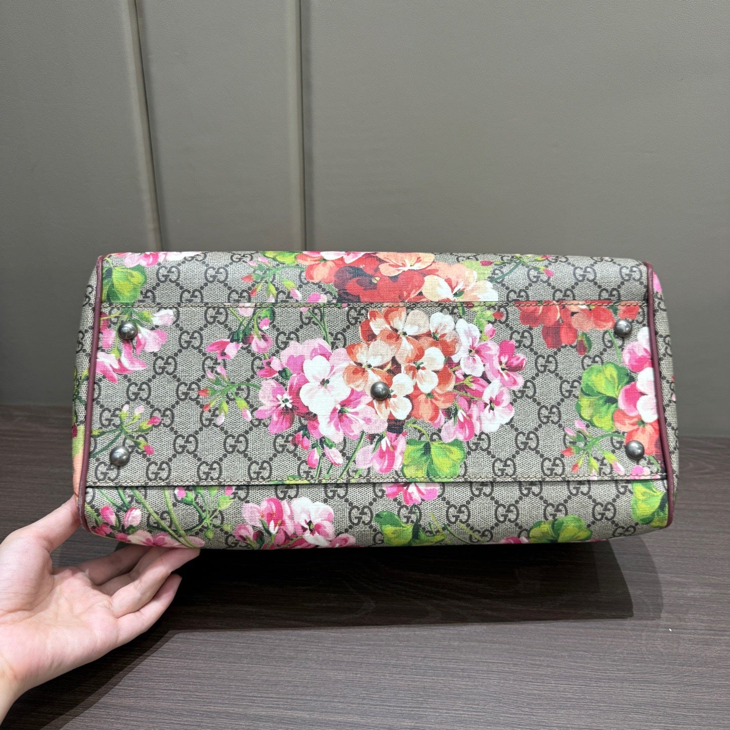 Gucci - GG Blooms Boston Bag - Coated canvas with leather trim - Multicolour - (Medium)