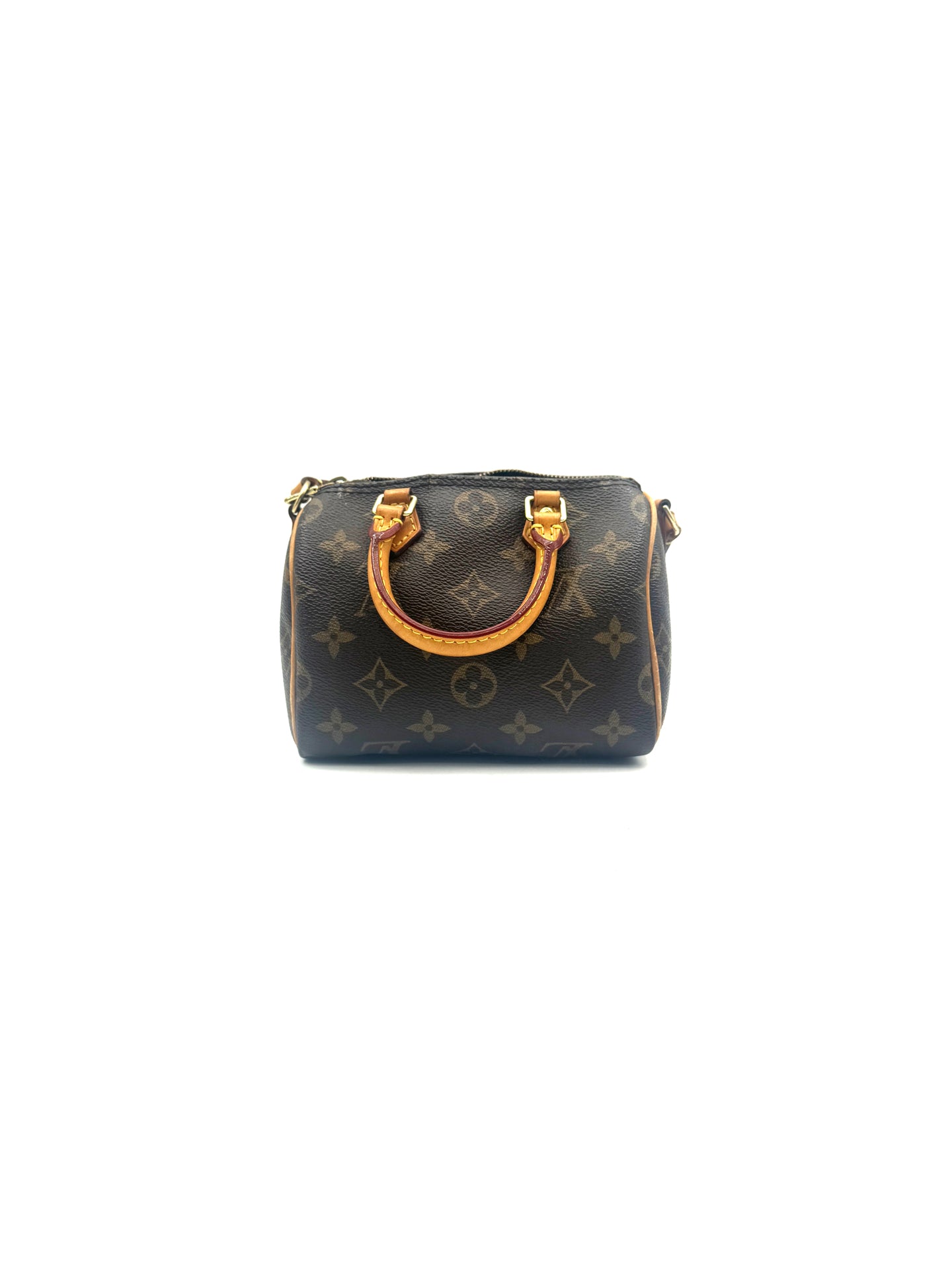 Louis Vuitton - Nano Speedy - Monogram coated canvas with natural cowhide leather trim - Brown - (Mini)