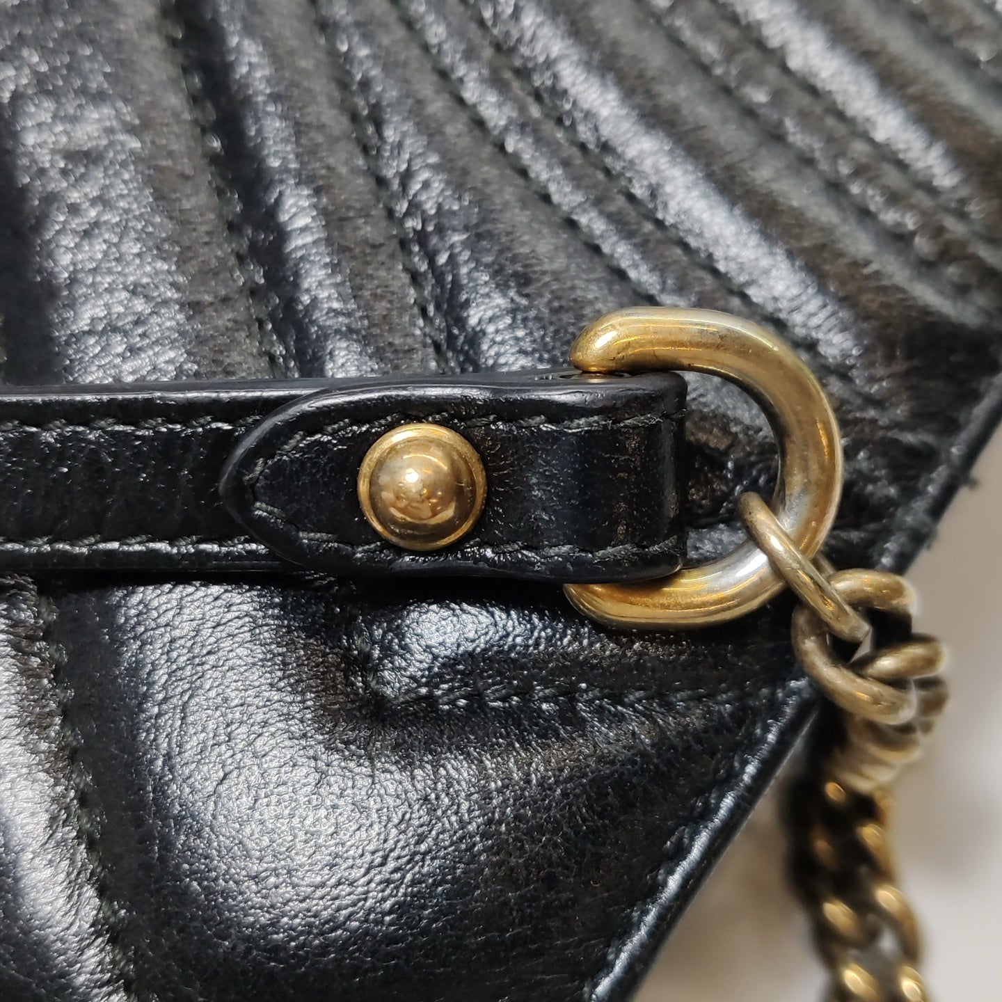 Gucci - GG Marmont Matelassé Flap Bag - Leather - Black - (medium)