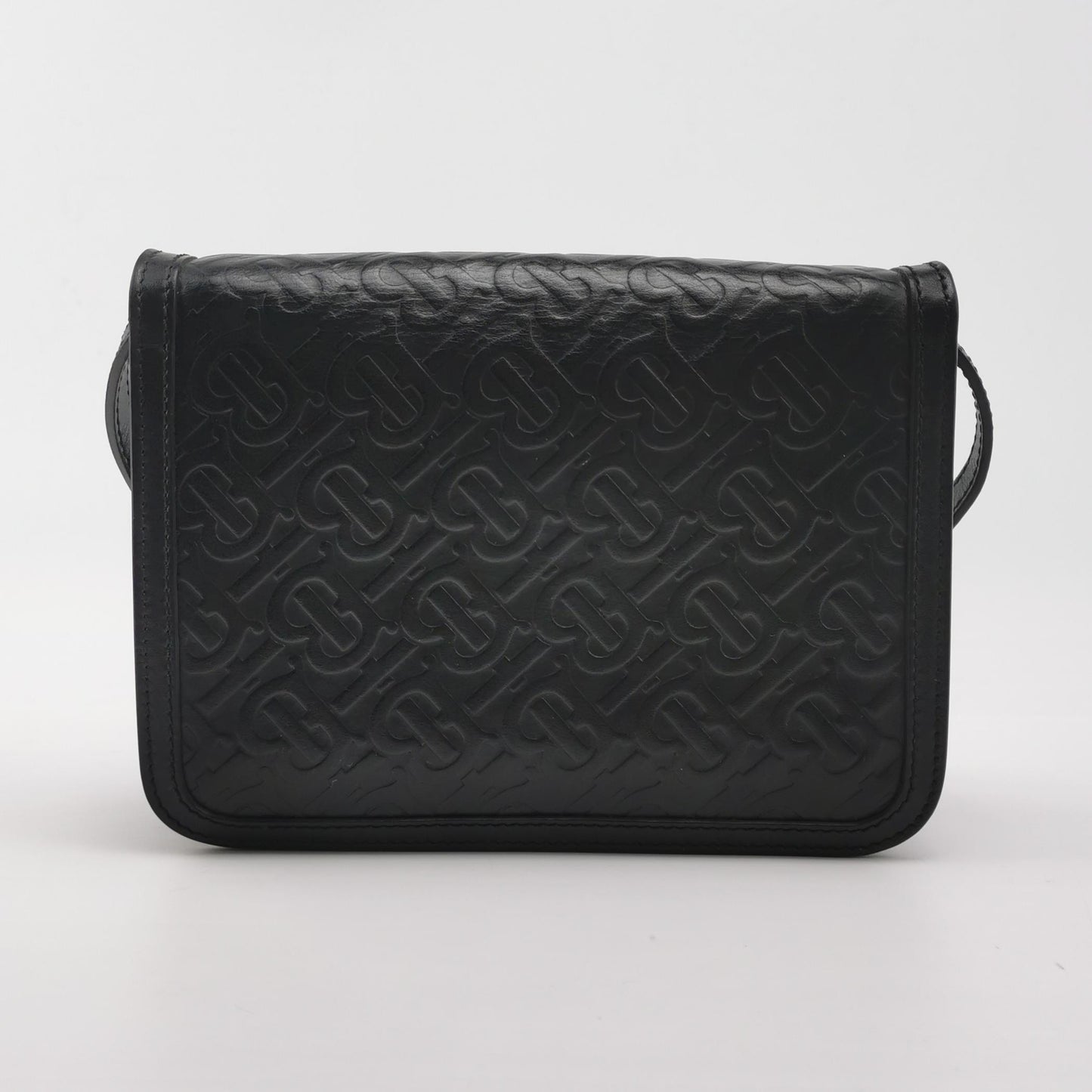 Burberry - Medium Exclusive Monogram Embossed TB Bag - Cowhide leather - Black - (Medium)