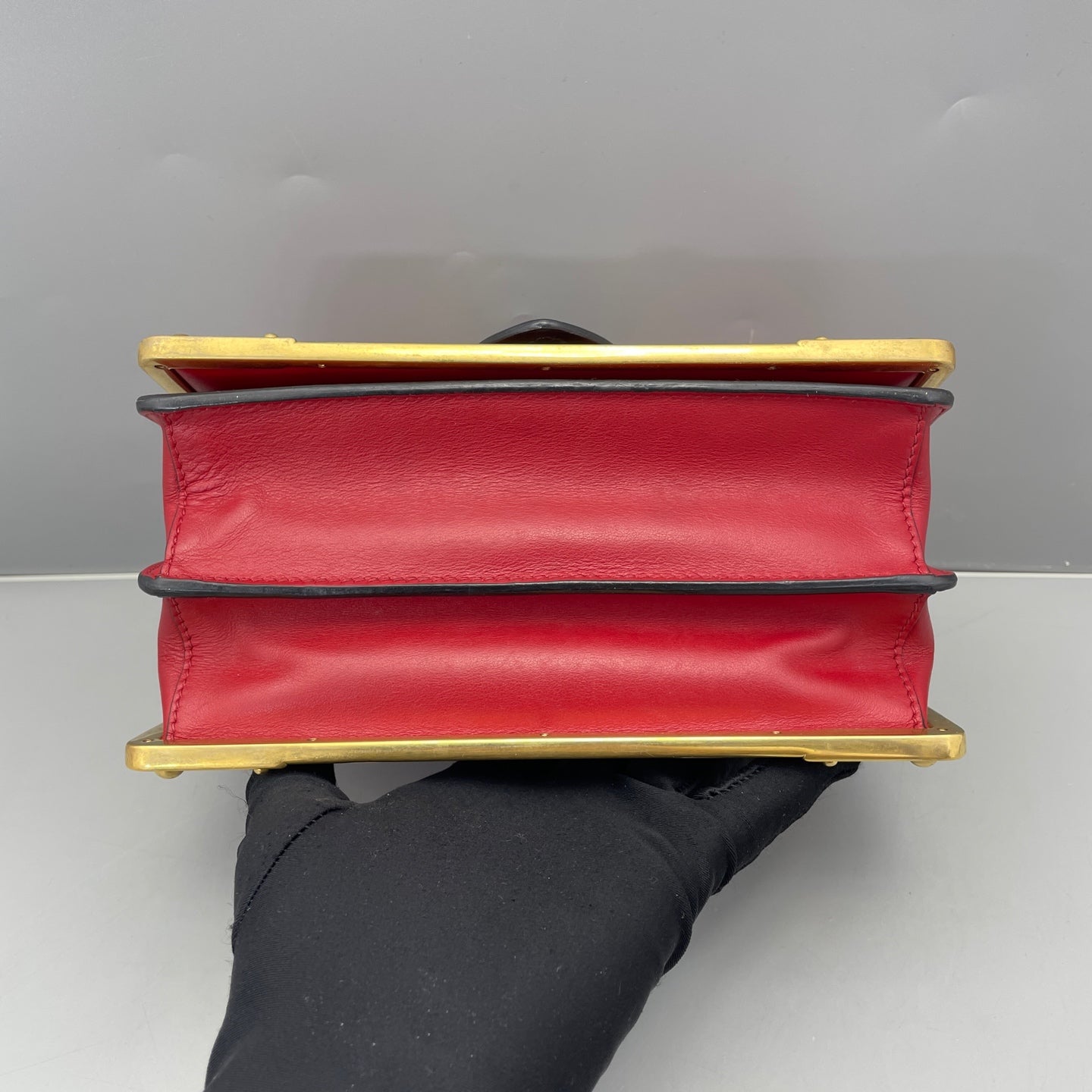 Prada - Cahier Bag - Leather - Red with Black accents - (small)