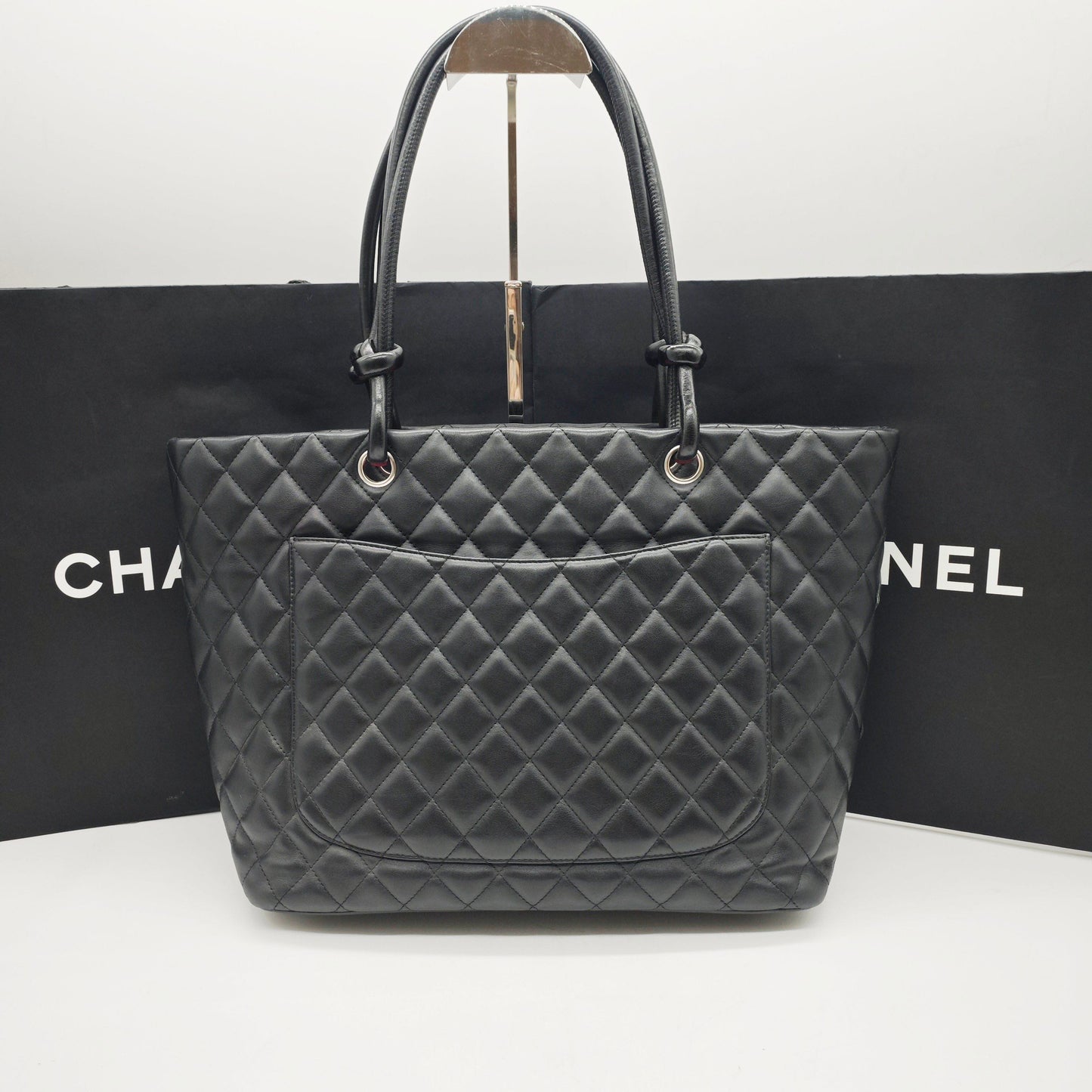 Chanel - Cambon Tote Bag - Calfskin leather - Black - (Medium)