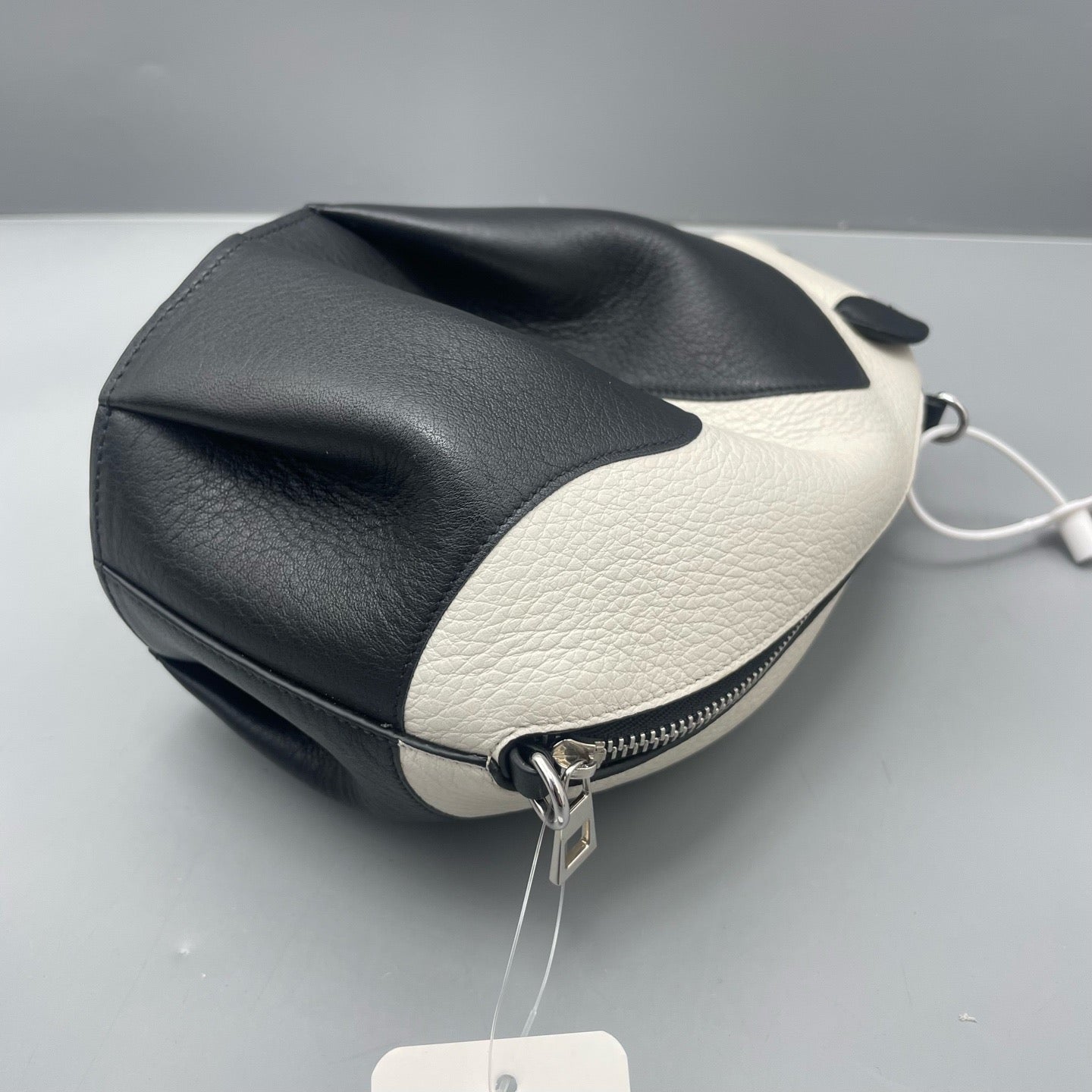 LOEWE - Panda Crossbody Bag - Pebbled leather - Black and White - (mini)