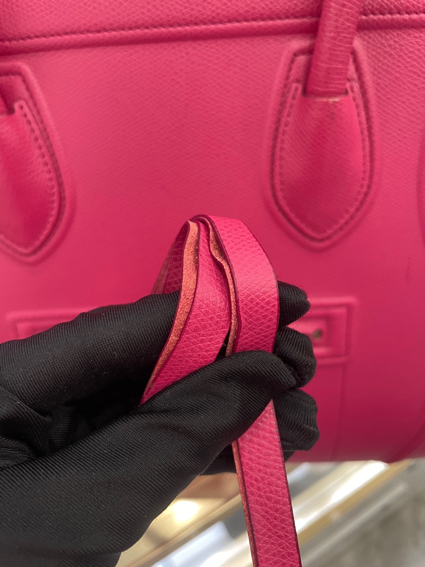 Celine - Luggage Tote - Pebbled Calfskin - Fuchsia - (Medium)