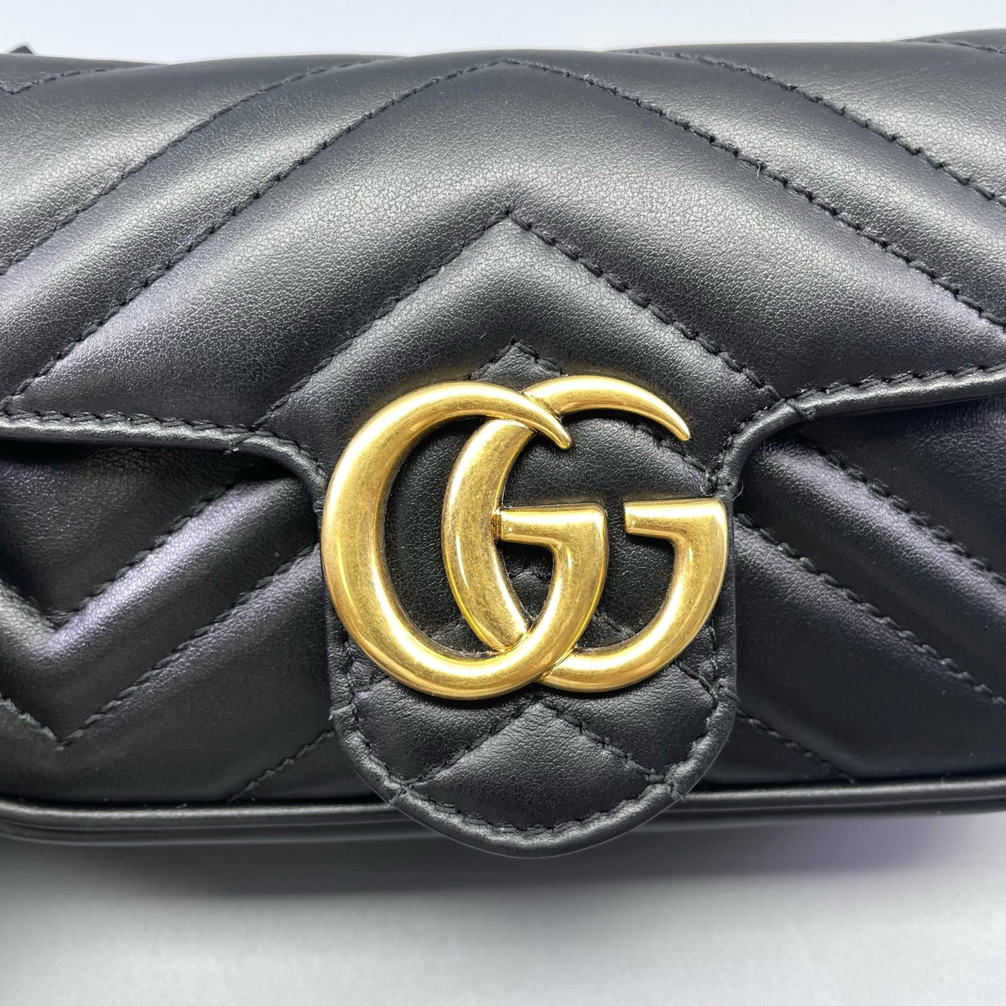Gucci - Marmont Super Mini Bag - Leather - Black - (mini)