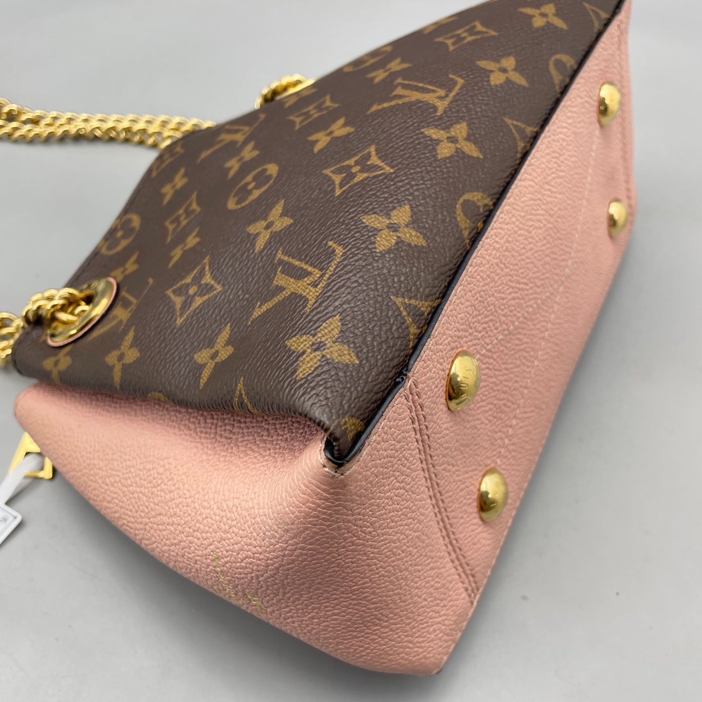 Louis Vuitton - Surene BB Chain Bag - Monogram coated canvas and grained leather - Brown and Pink - (mini)
