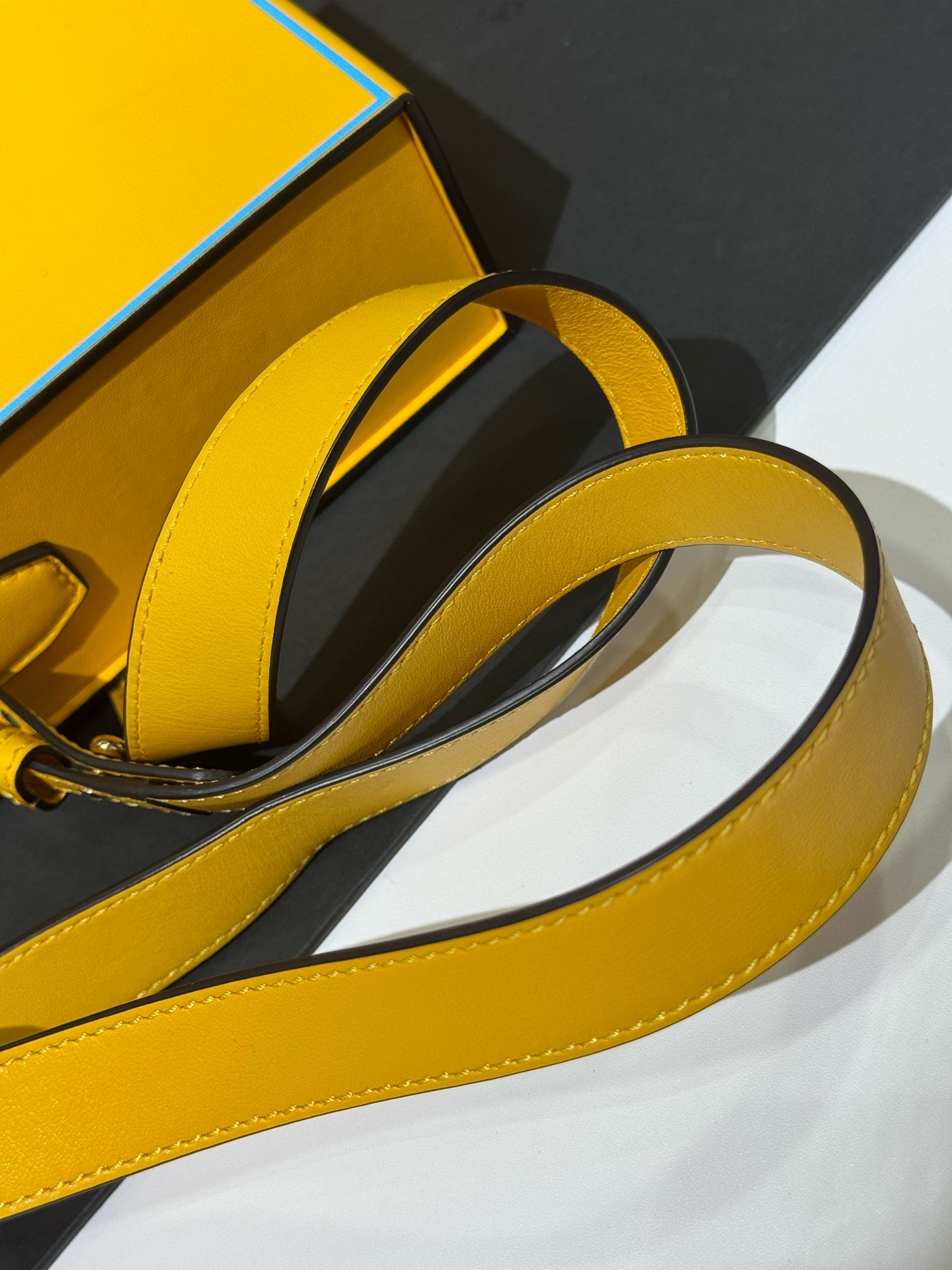 Fendi - Pack Box Bag - Calfskin leather - Yellow - (mini)