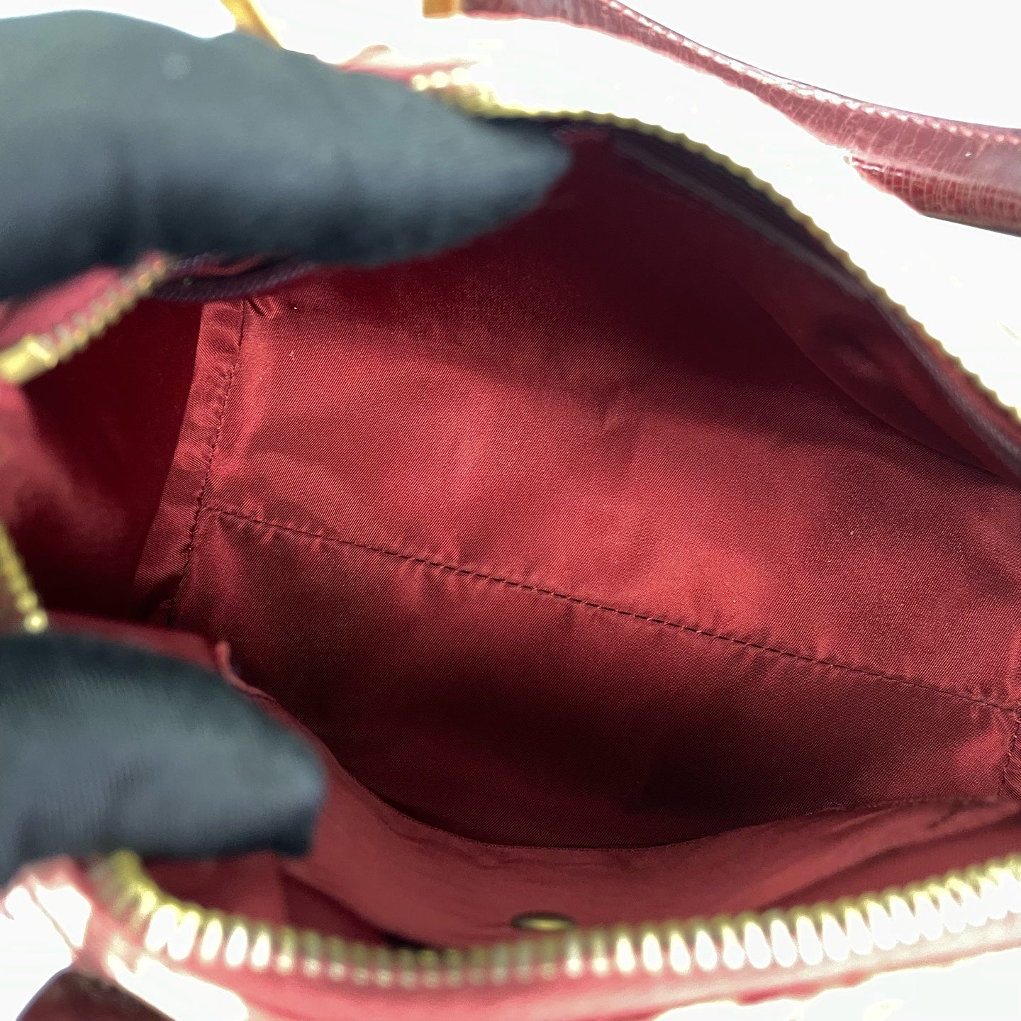 Dior - Boston Bag - Canvas and Patent leather - Red - (mini)