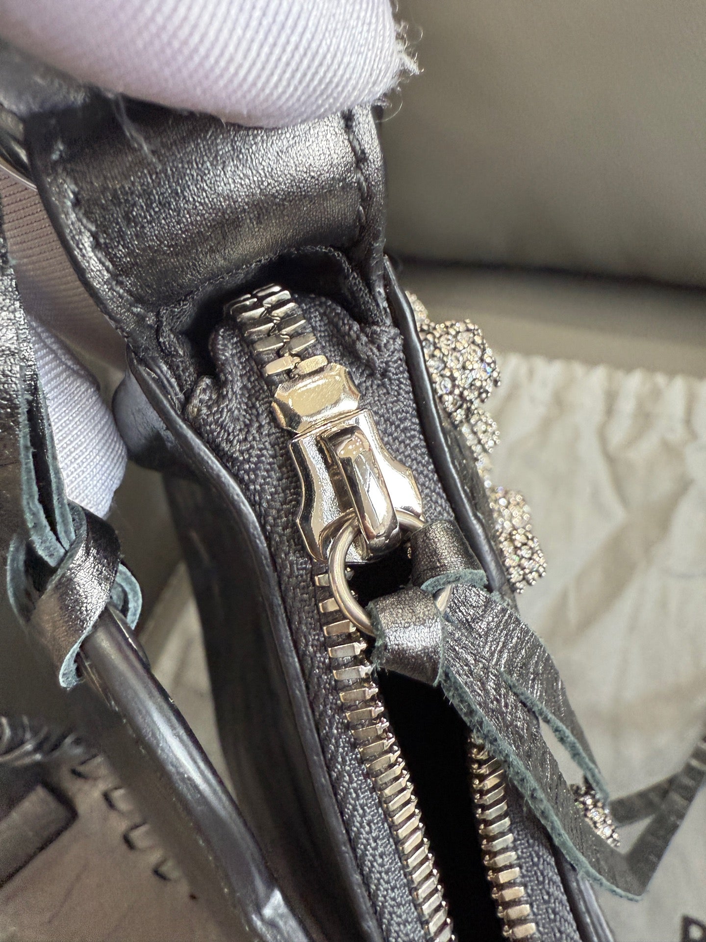 Balenciaga - Le Cagole Mini Shoulder Bag - Crocodile-embossed calfskin leather - Grey - (mini)