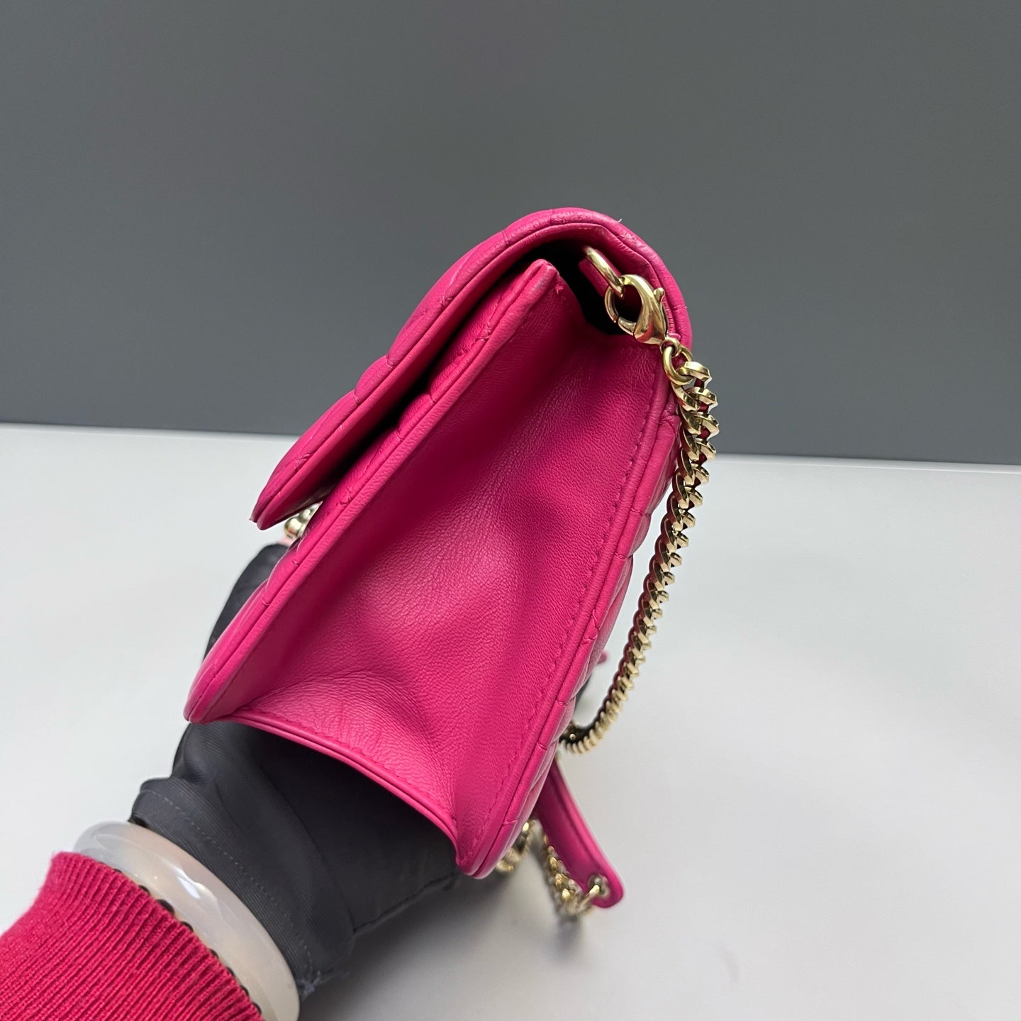 Dior - Diorama Chain Pouch - Lambskin leather - Pink - (mini)