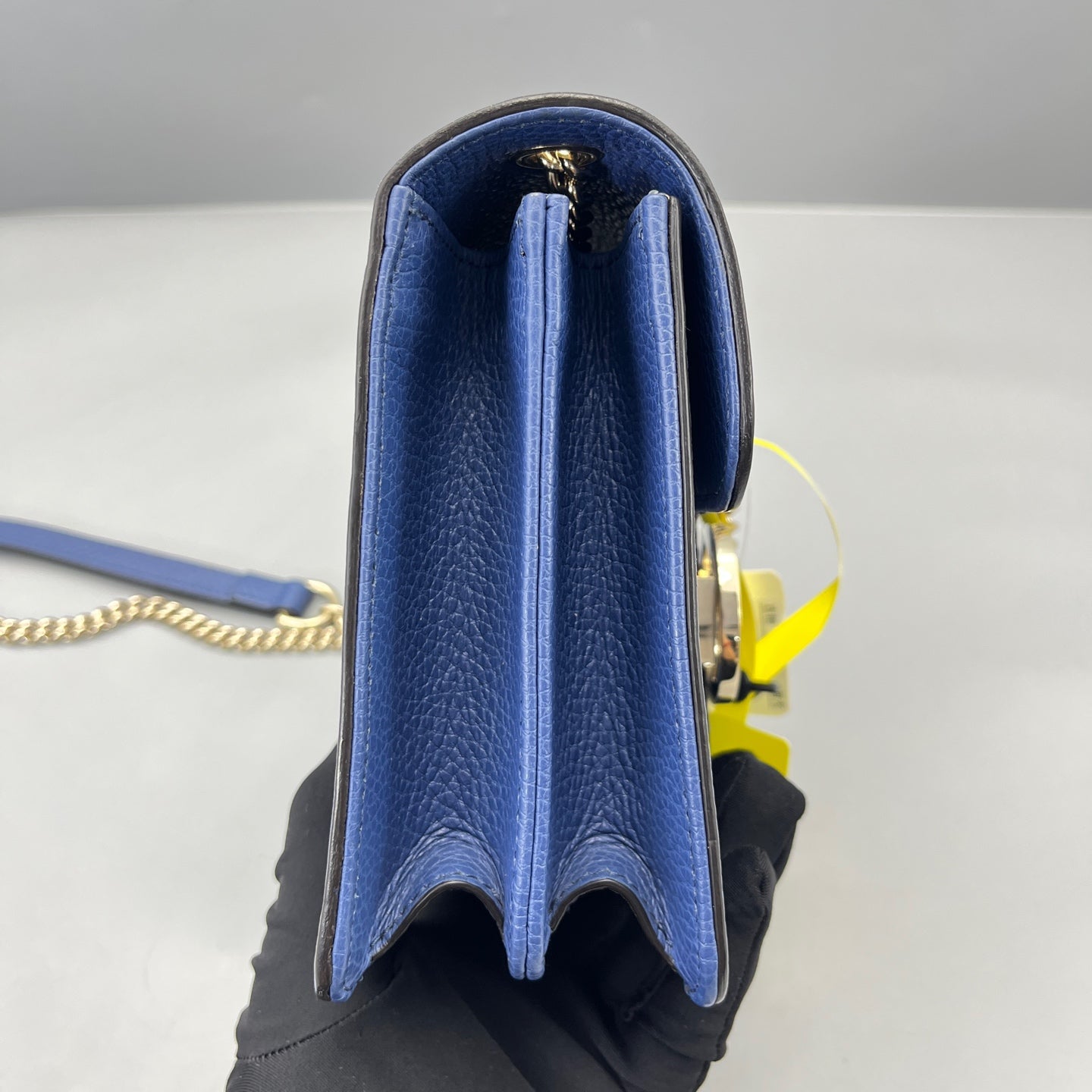 Gucci - Interlocking G Accordion Flap Bag - Leather - Blue - (Small)