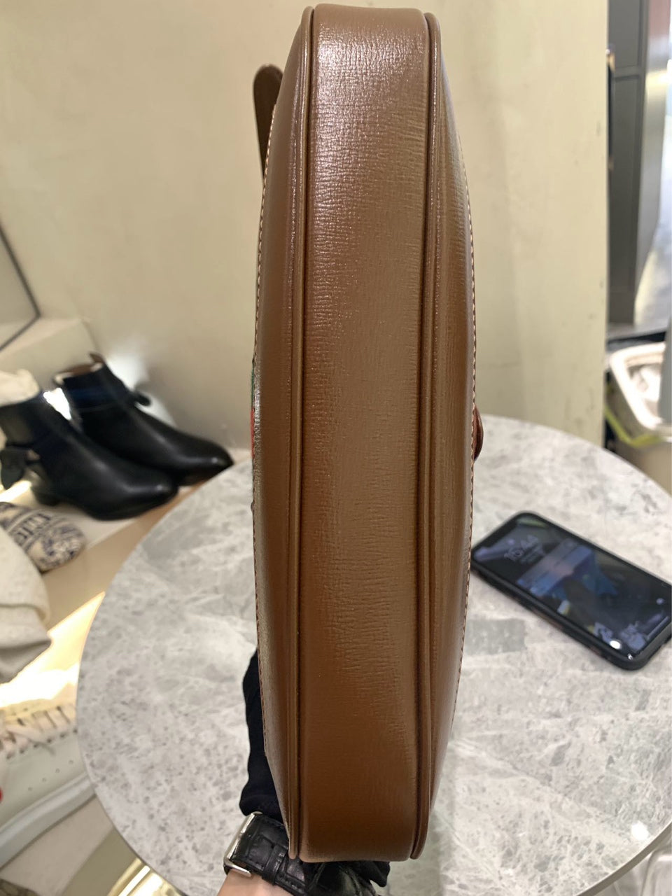 Gucci - Jackie 1961 - GG Supreme canvas with leather trim - Beige with brown accents and green/red web - (small)
