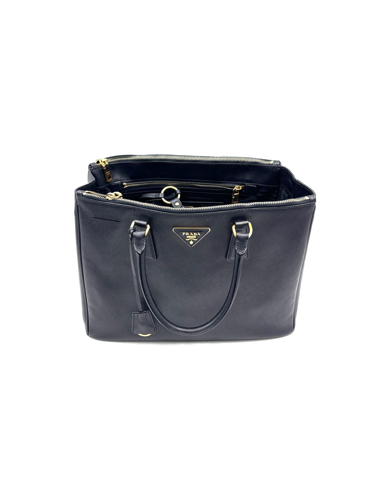 Prada - Galleria Saffiano Lux Tote - Saffiano leather - Black - (Large)