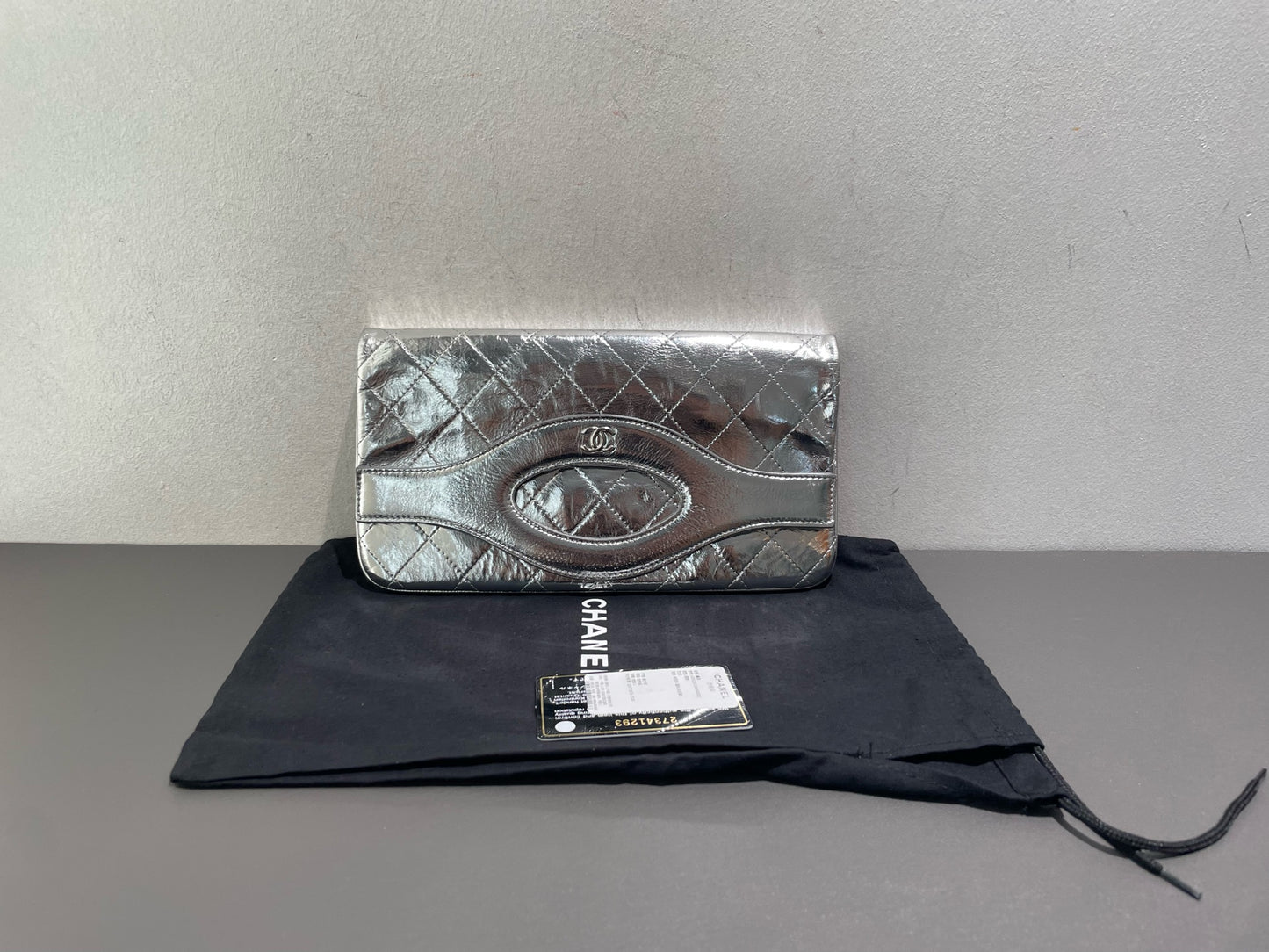 Chanel - 31bag 19C Clutch Wallet - Oiled wax leather - Silver - (mini)