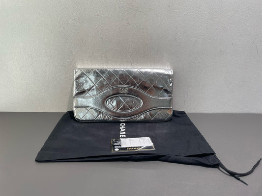 Chanel - 31bag 19C Clutch Wallet - Oiled wax leather - Silver - (mini)