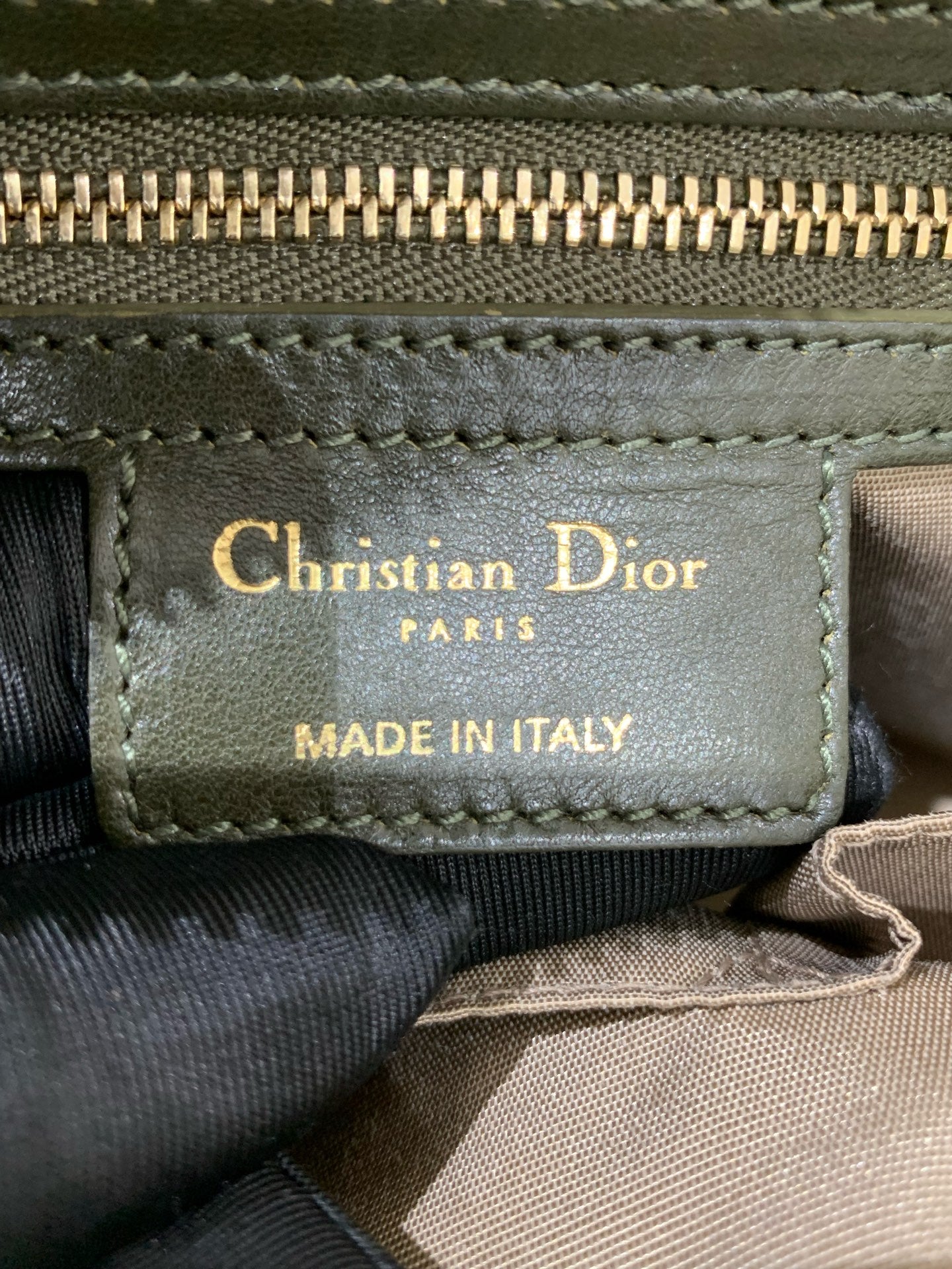 Dior - Cannage Handbag - Leather - Green - (medium)