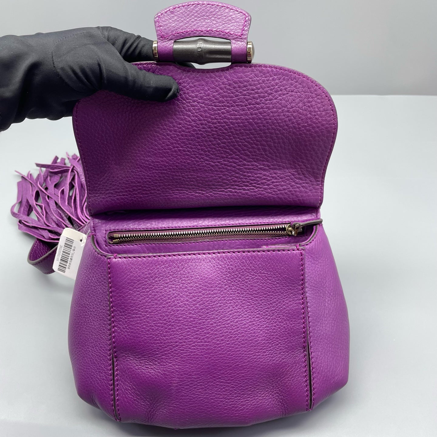 Gucci - Tassel Bamboo Shoulder Bag - Leather - Purple - (small)