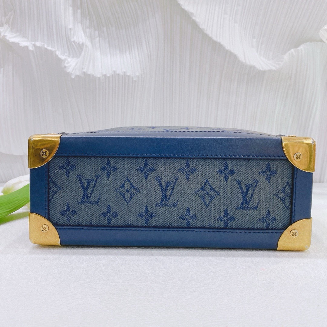 Louis Vuitton - Soft Trunk - Denim and Leather - Blue - (Small)