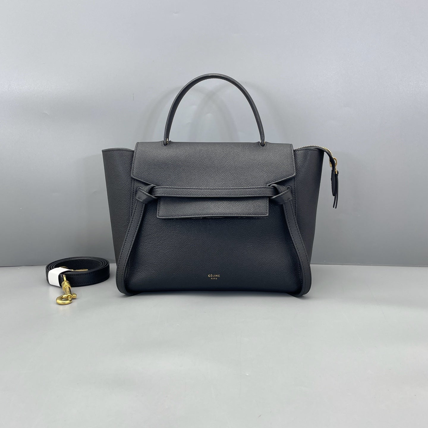 Celine - Belt Bag - Grained calfskin leather - Black - (small)