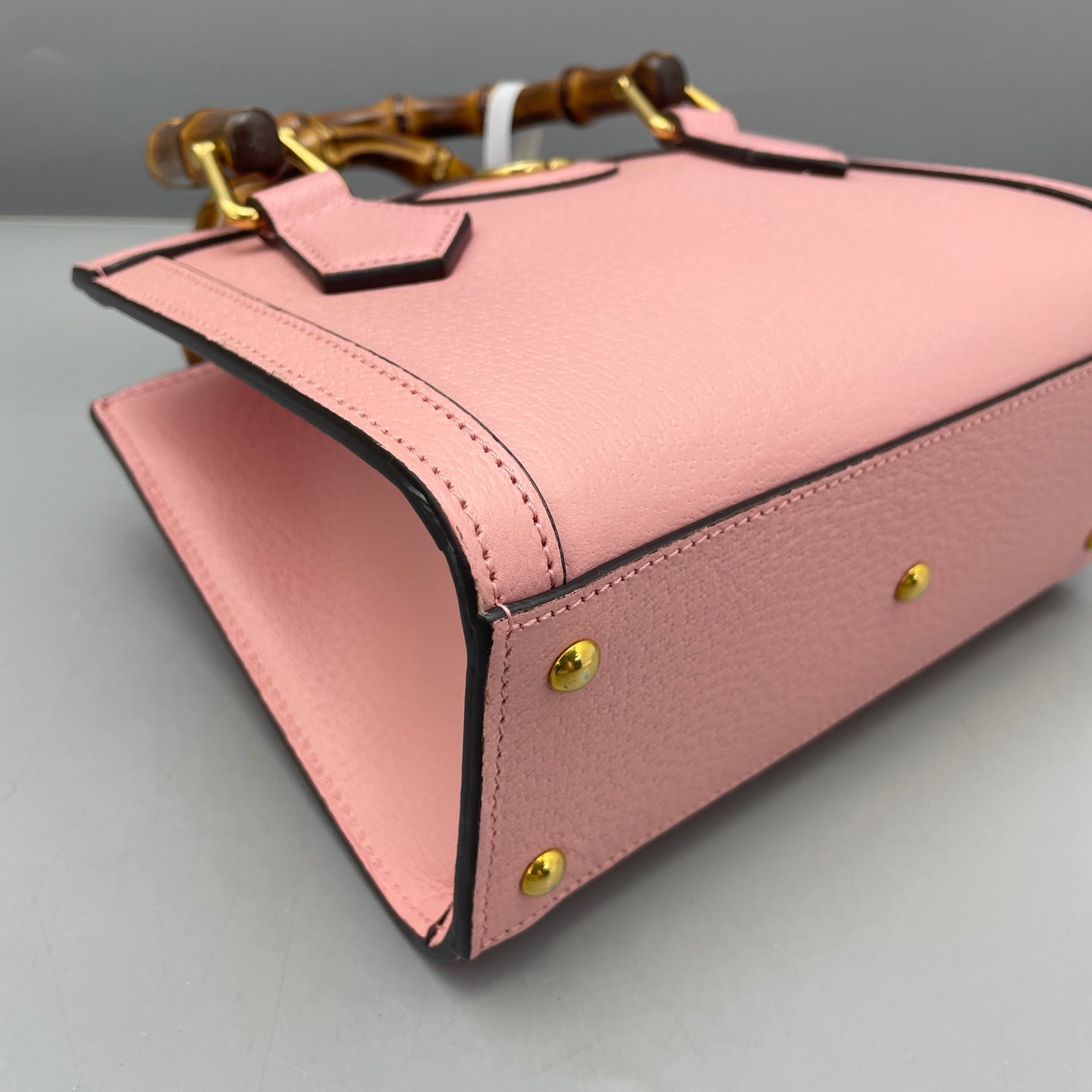 Gucci - Diana Bamboo Mini Tote Bag - Grained leather, bamboo - Pink - (mini)