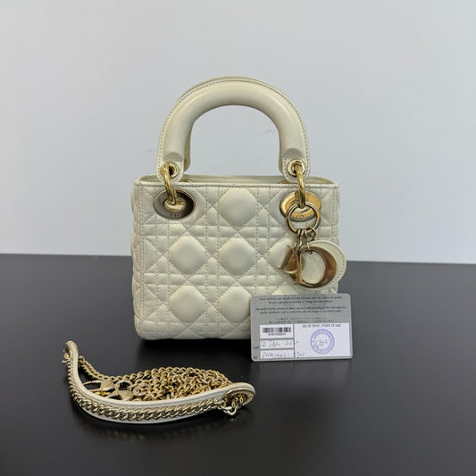 Dior - Lady Dior Mini - Leather - White - (mini)