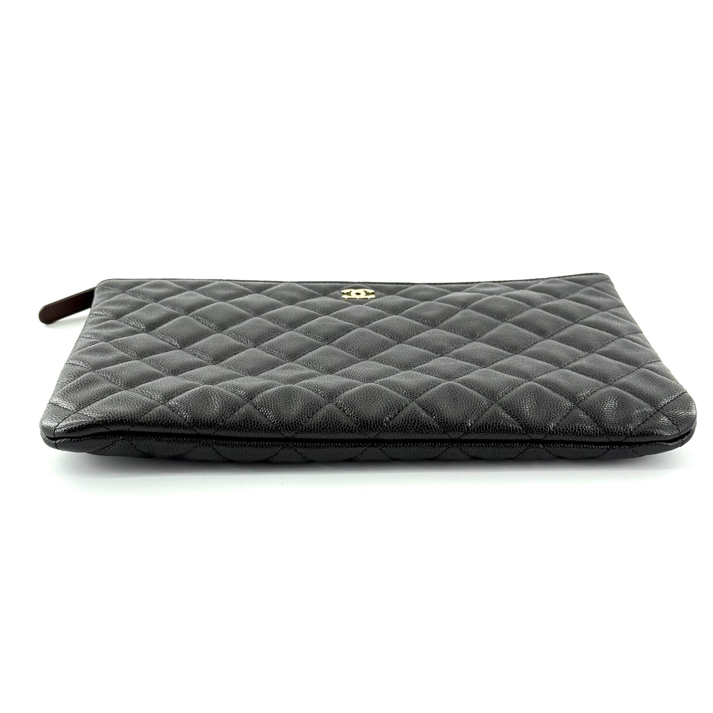 Chanel - Classic Quilted Clutch - Leather - Black - (Medium)
