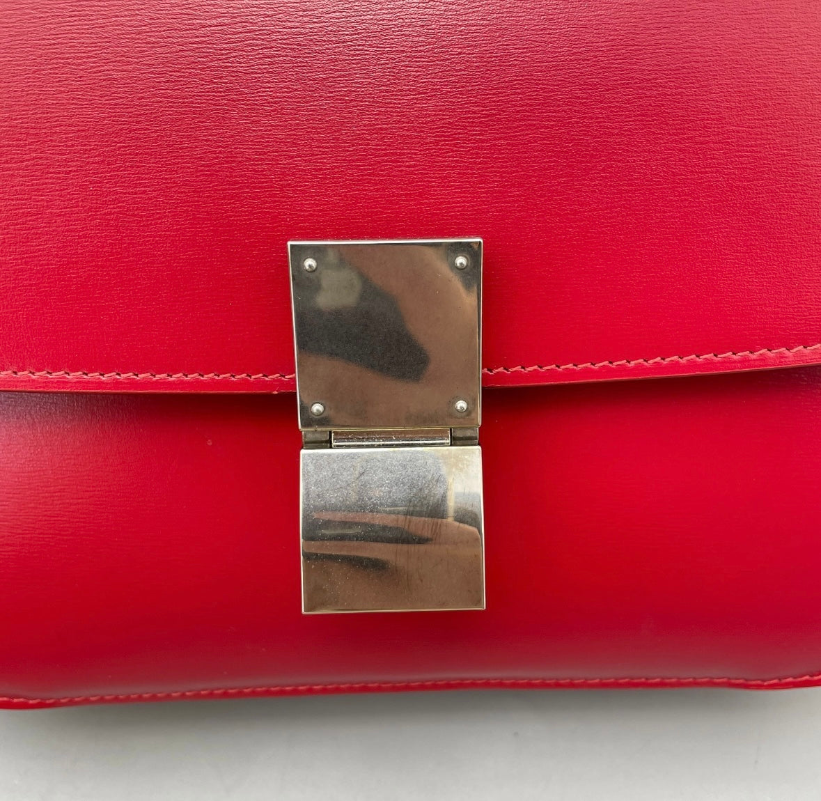 Celine - Classic Box Bag Medium - Leather - Red - (Medium)