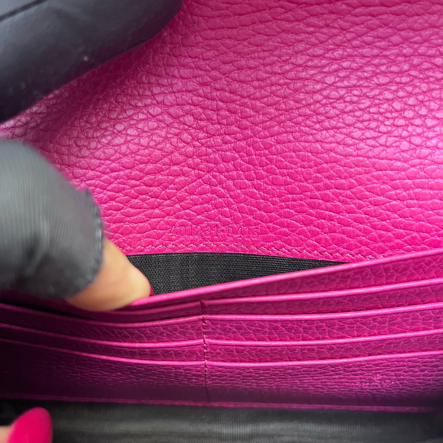 Gucci - Dionysus Wallet on Chain (WOC) with Crystal Buckle - Grained leather - Hot Pink with Aged Silver-Tone Hardware - (mini)