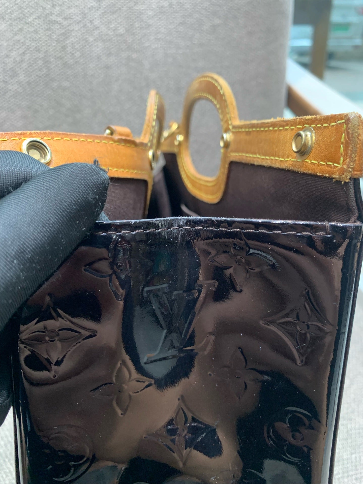 Louis Vuitton - Doctor Bag - Patent leather - Burgundy - (medium)