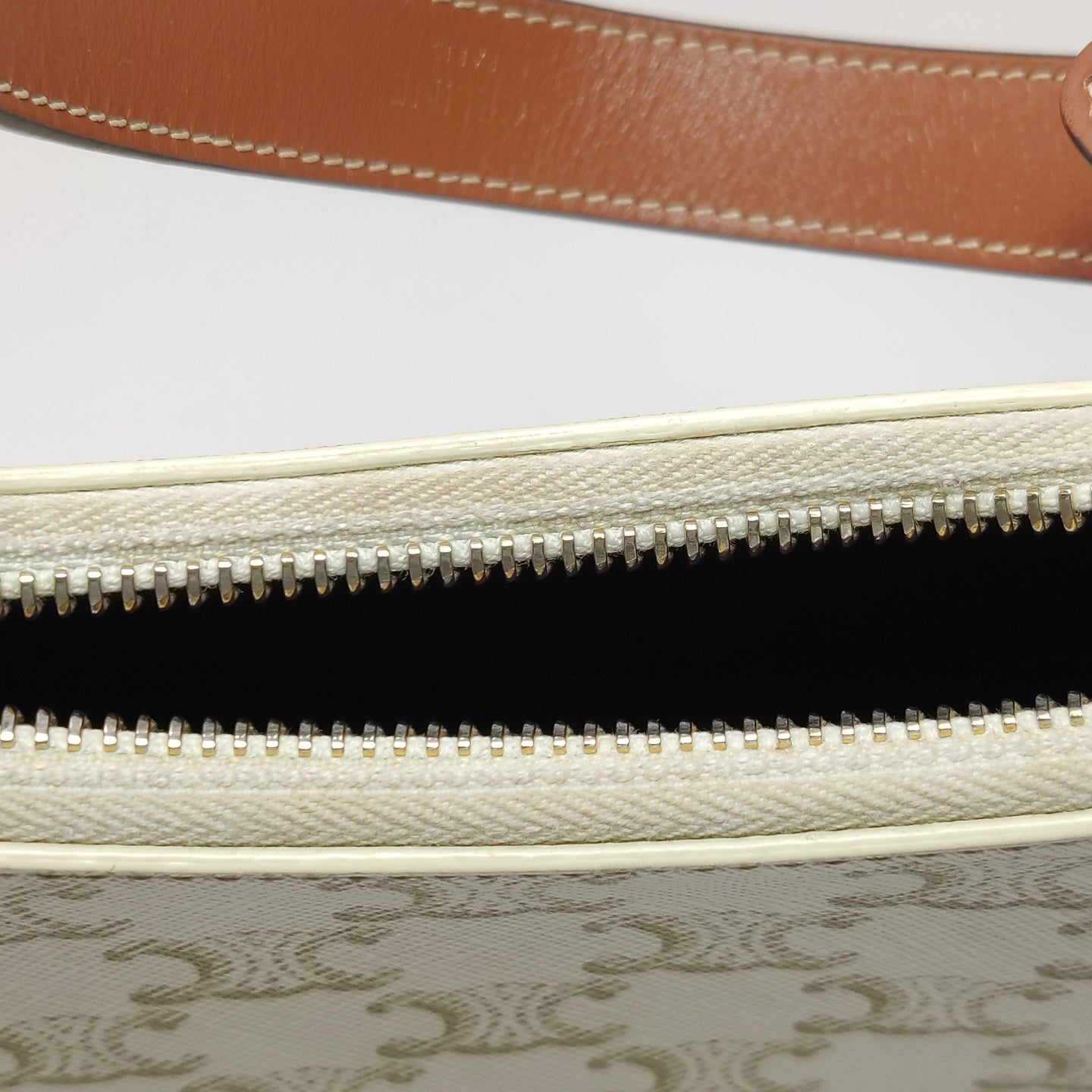 Celine - AVA - Coated canvas with leather trim - White - (Small)