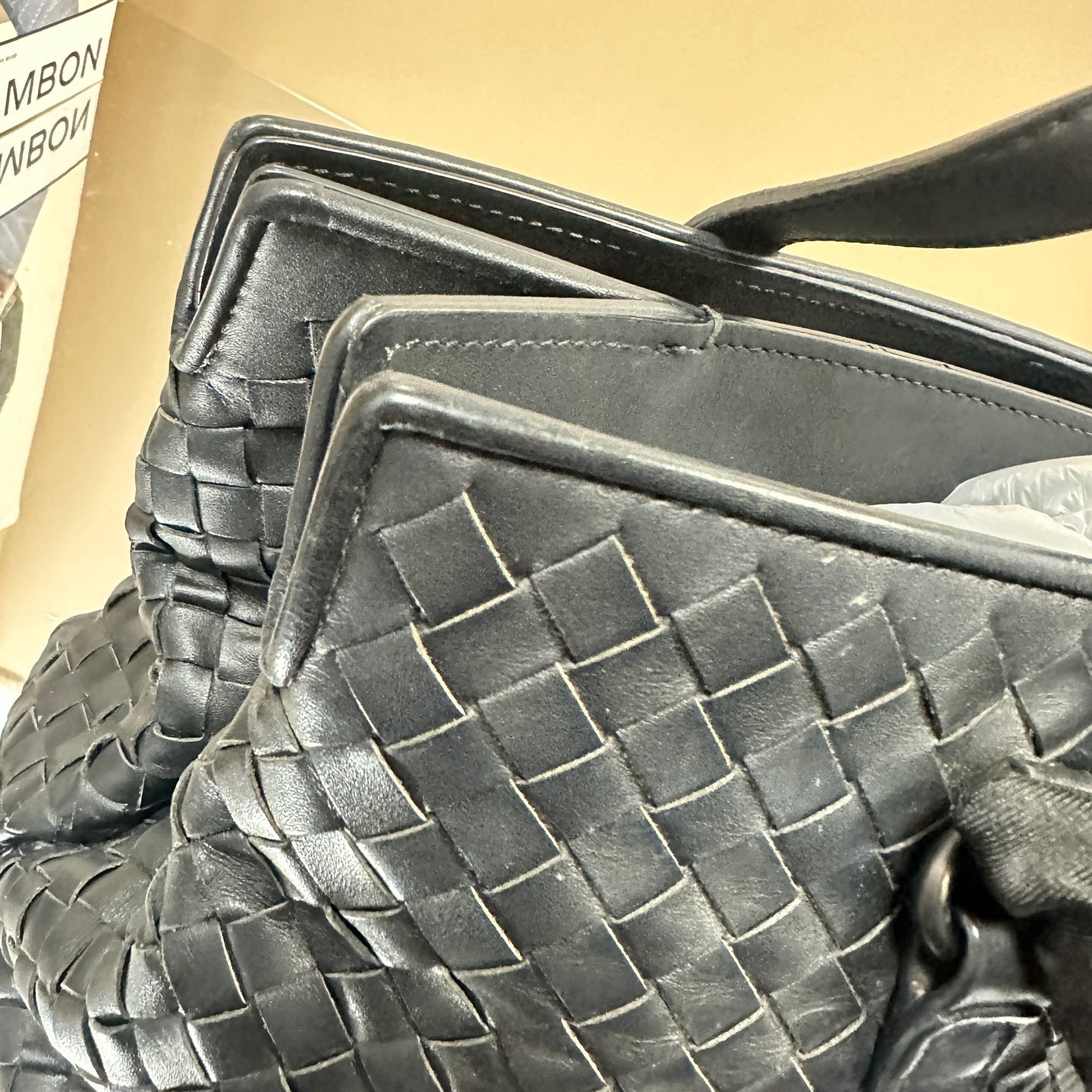 Bottega Veneta - Intrecciato Tote Shoulder Bag - Lambskin leather - Black - (medium)