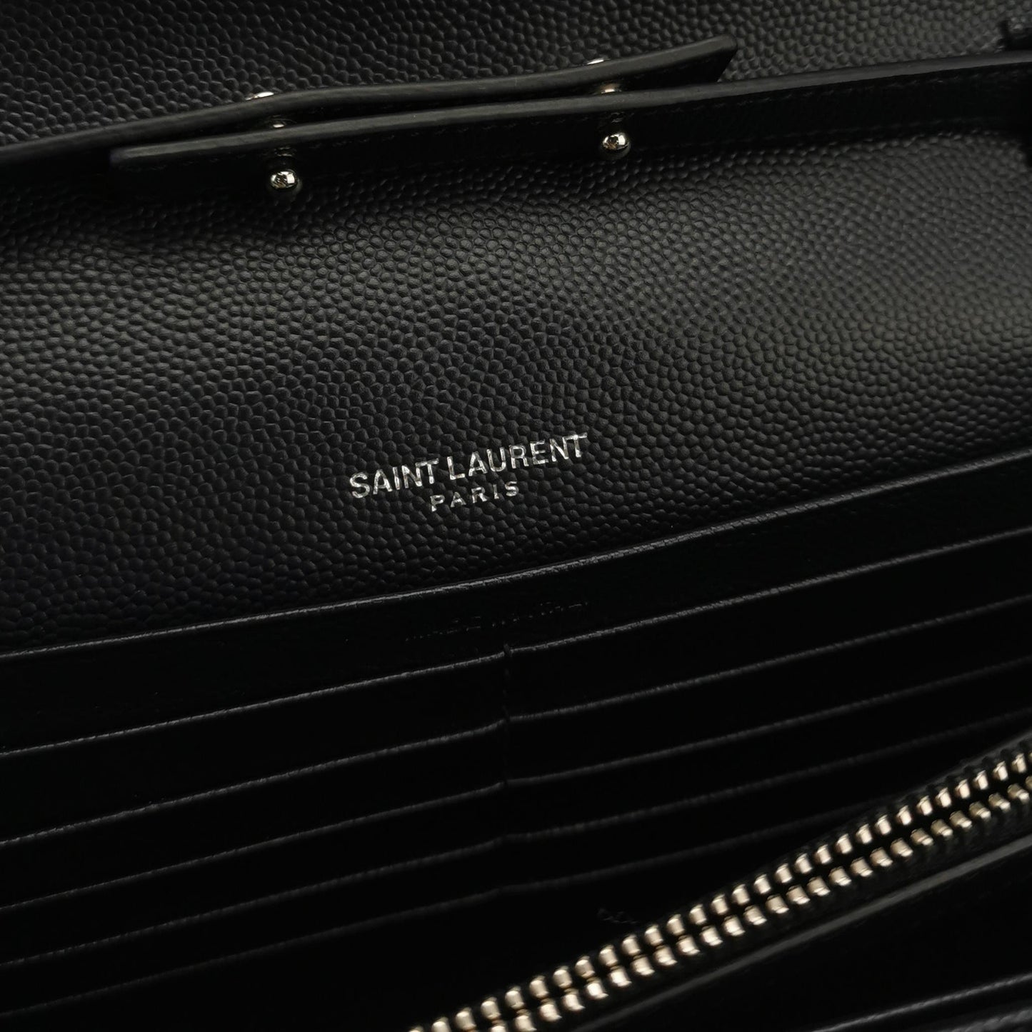 Saint Laurent - Envelope Chain Wallet - Caviar leather - Black - (small)