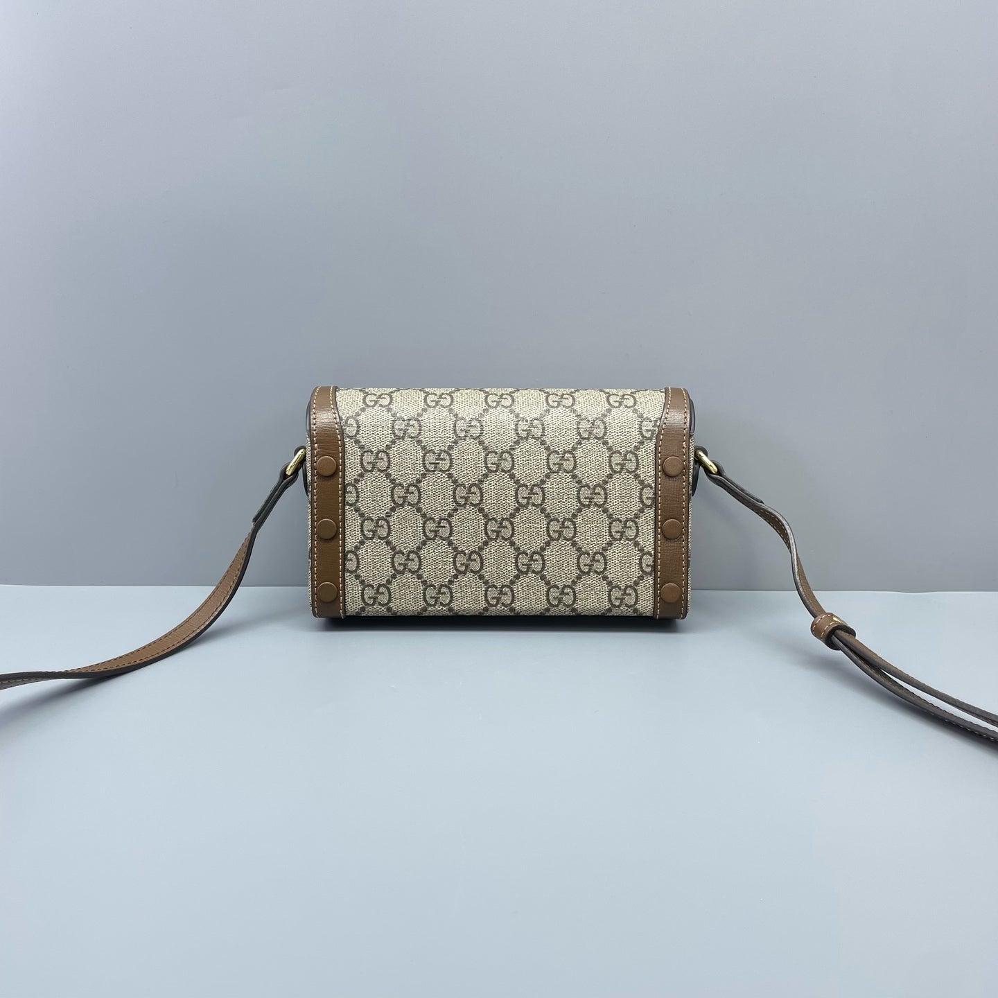 Gucci - Horsebit 1955 Mini Bag - GG Supreme canvas with leather trim - Brown - (mini)