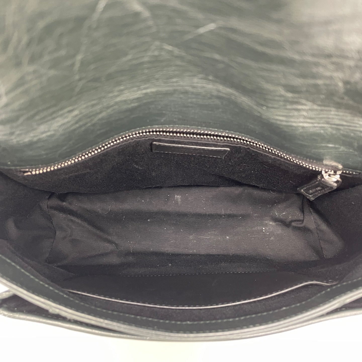 Saint Laurent - Niki Medium - Crinkled vintage leather - Dark Green - (medium)