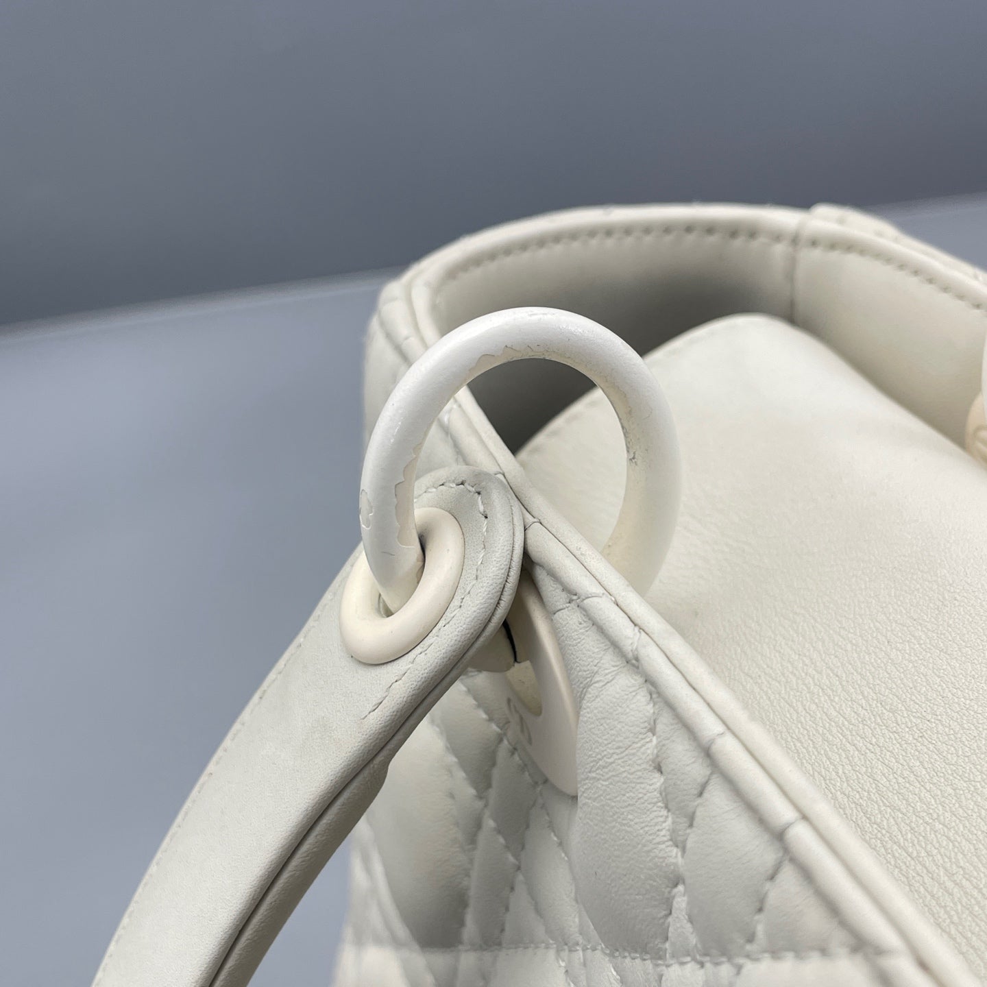 Dior - Lady Dior - Matte Calfskin Leather - White - (medium)