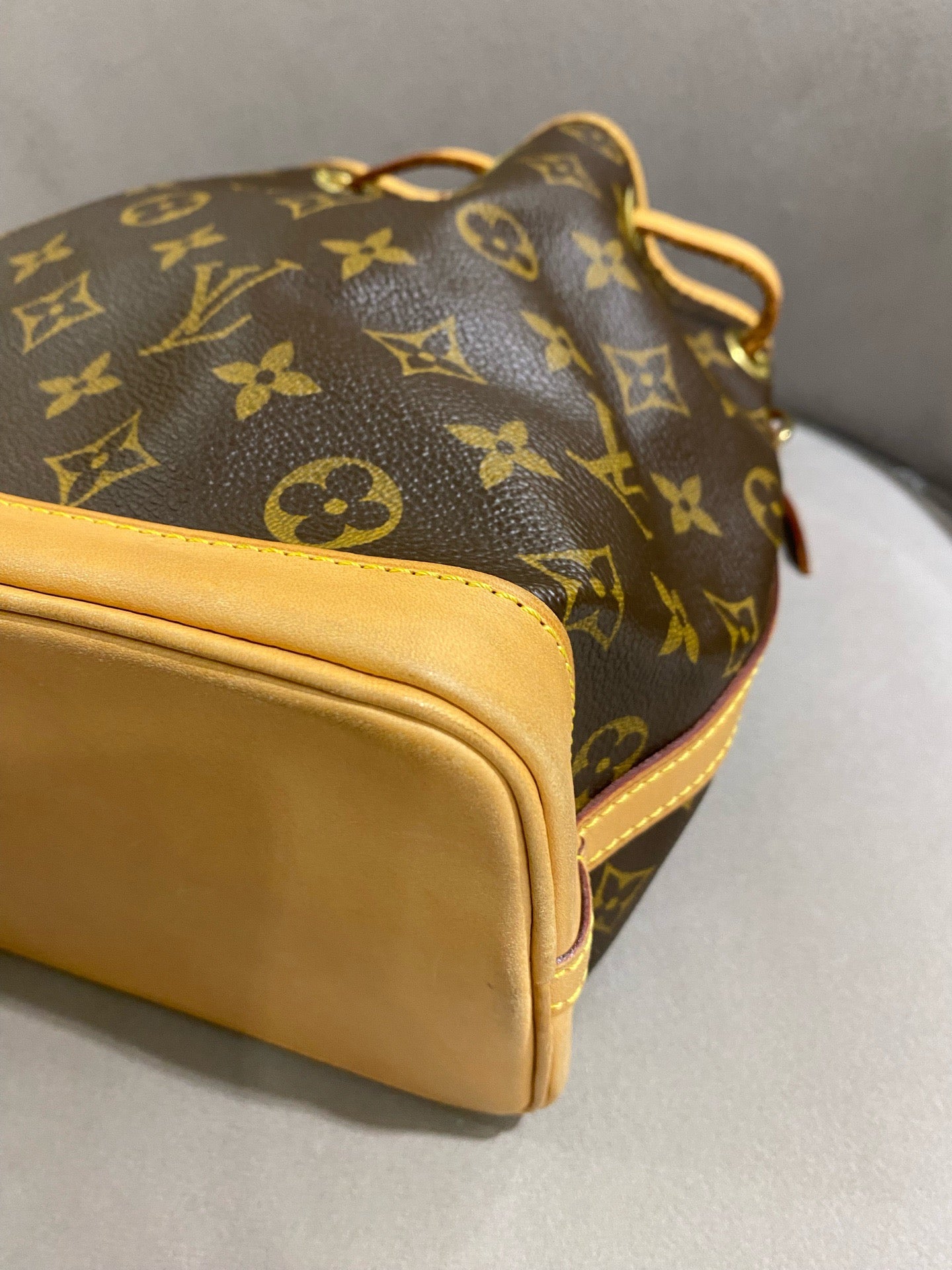 Louis Vuitton - Mini Noé - Monogram coated canvas with natural cowhide leather (Vachetta) trim - Brown - (mini)