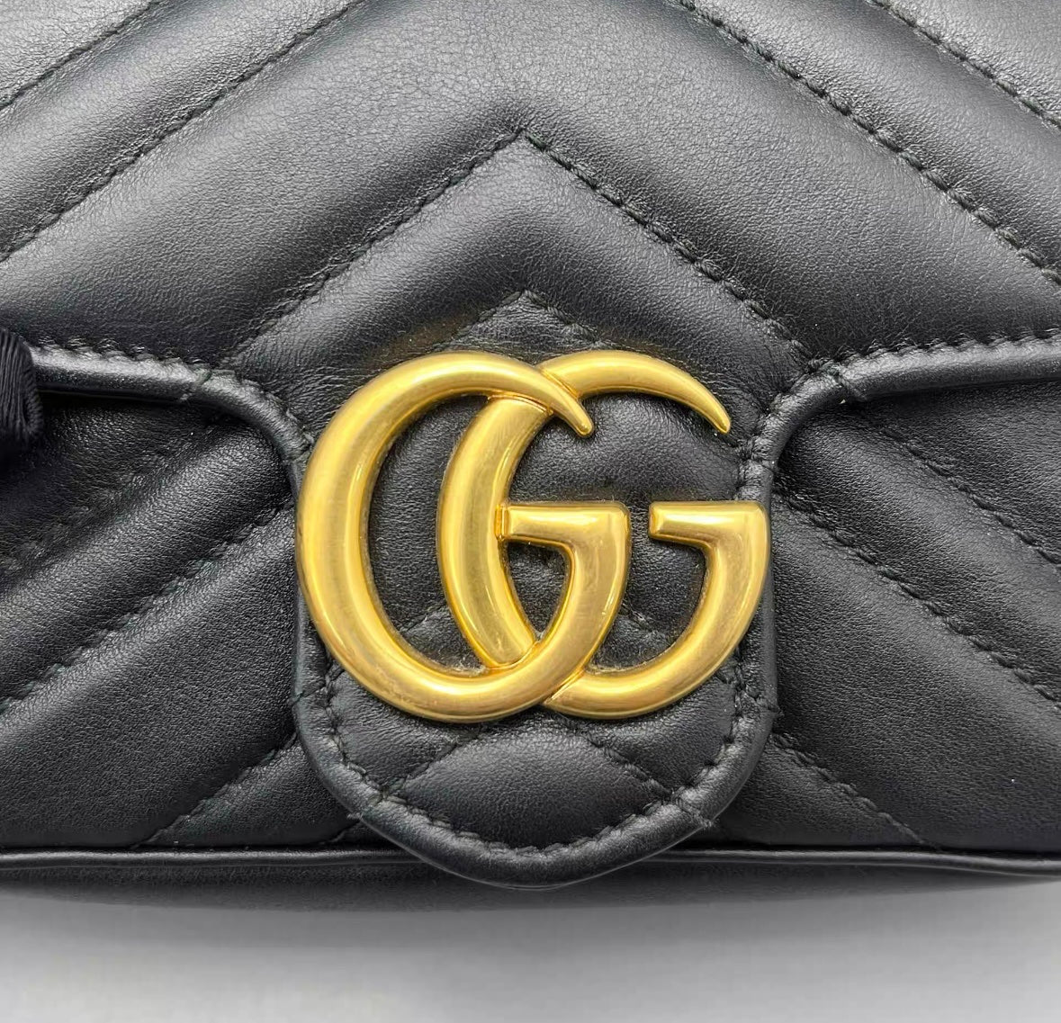 Gucci - Marmont Super Mini - Matelassé leather - Black - (mini)
