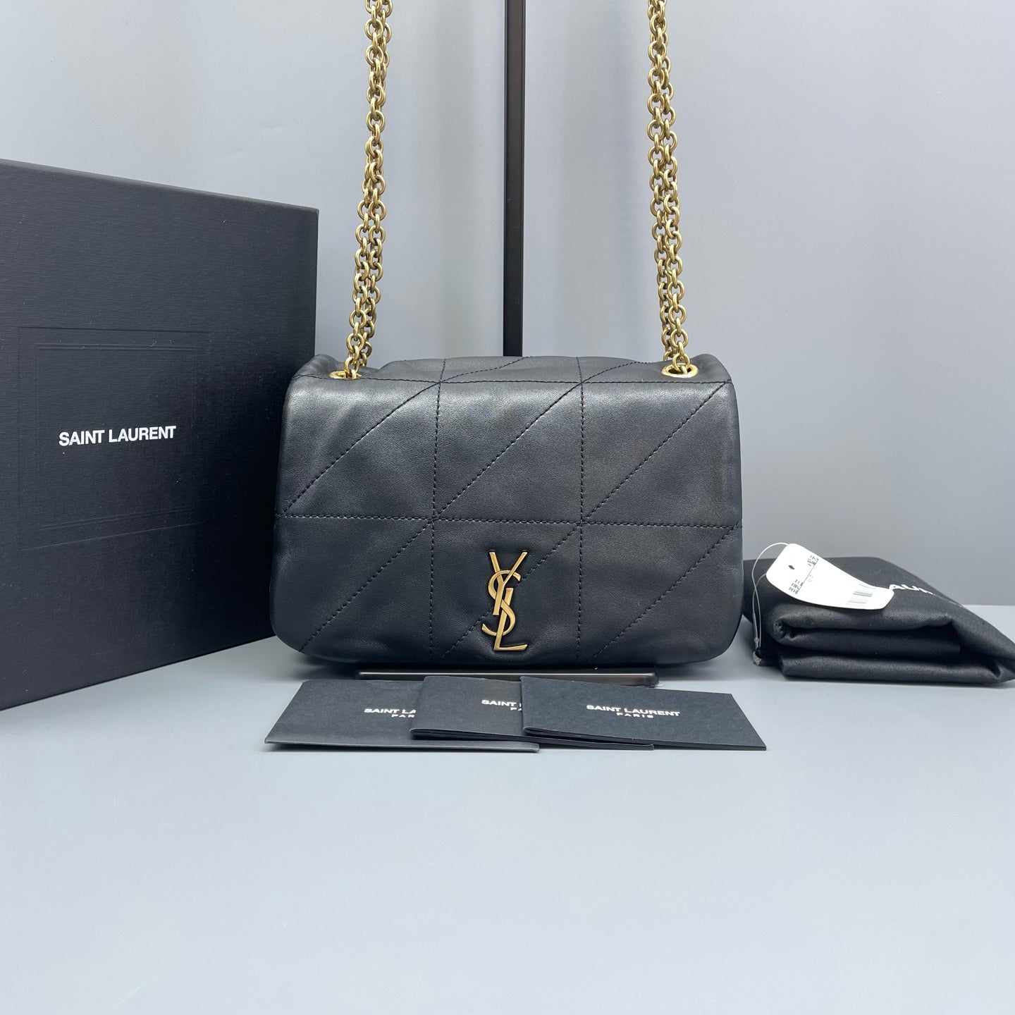 Saint Laurent - Jamie Chain Bag - Lambskin leather - Black with Gold-Tone Hardware - (small)