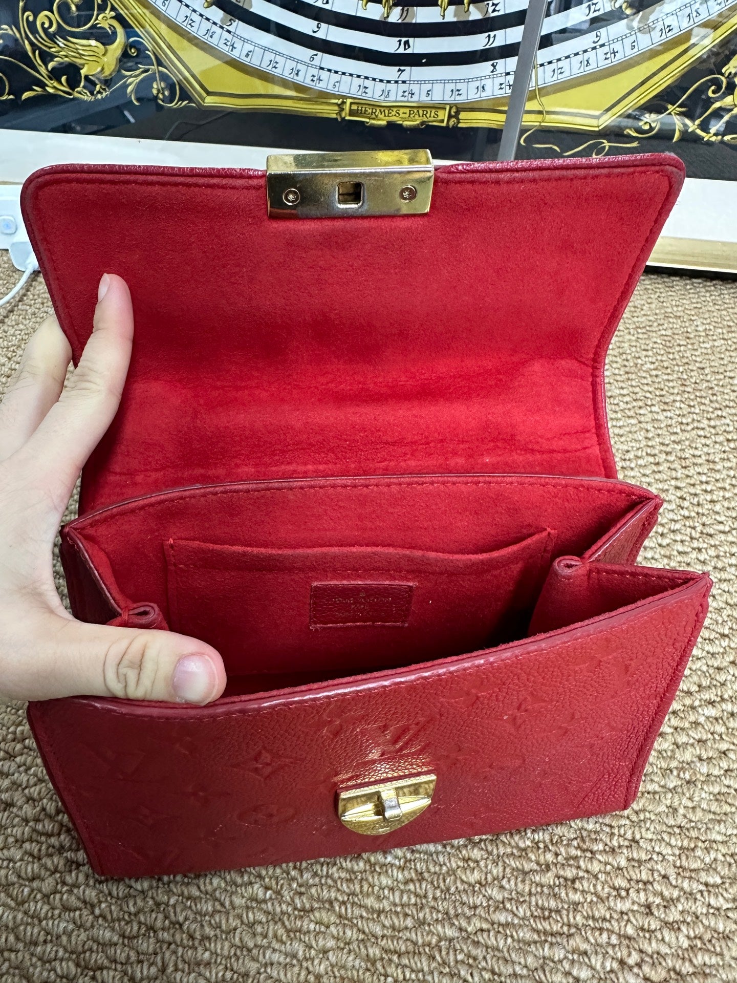 Louis Vuitton - Saint Sulpice - Embossed Monogram Leather - Red - (small)