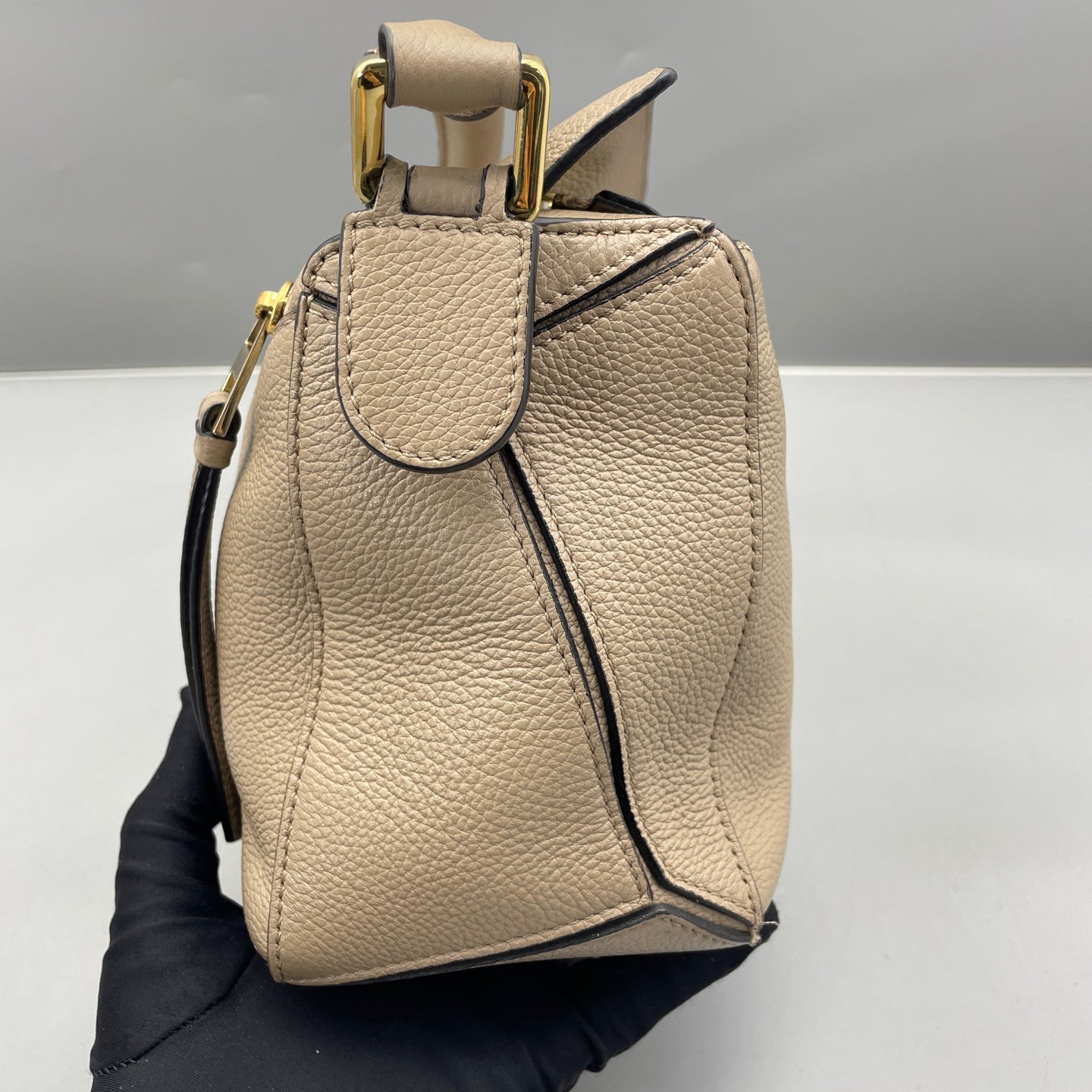 Loewe - Puzzle Bag - Grained calfskin leather - Beige - (Small)