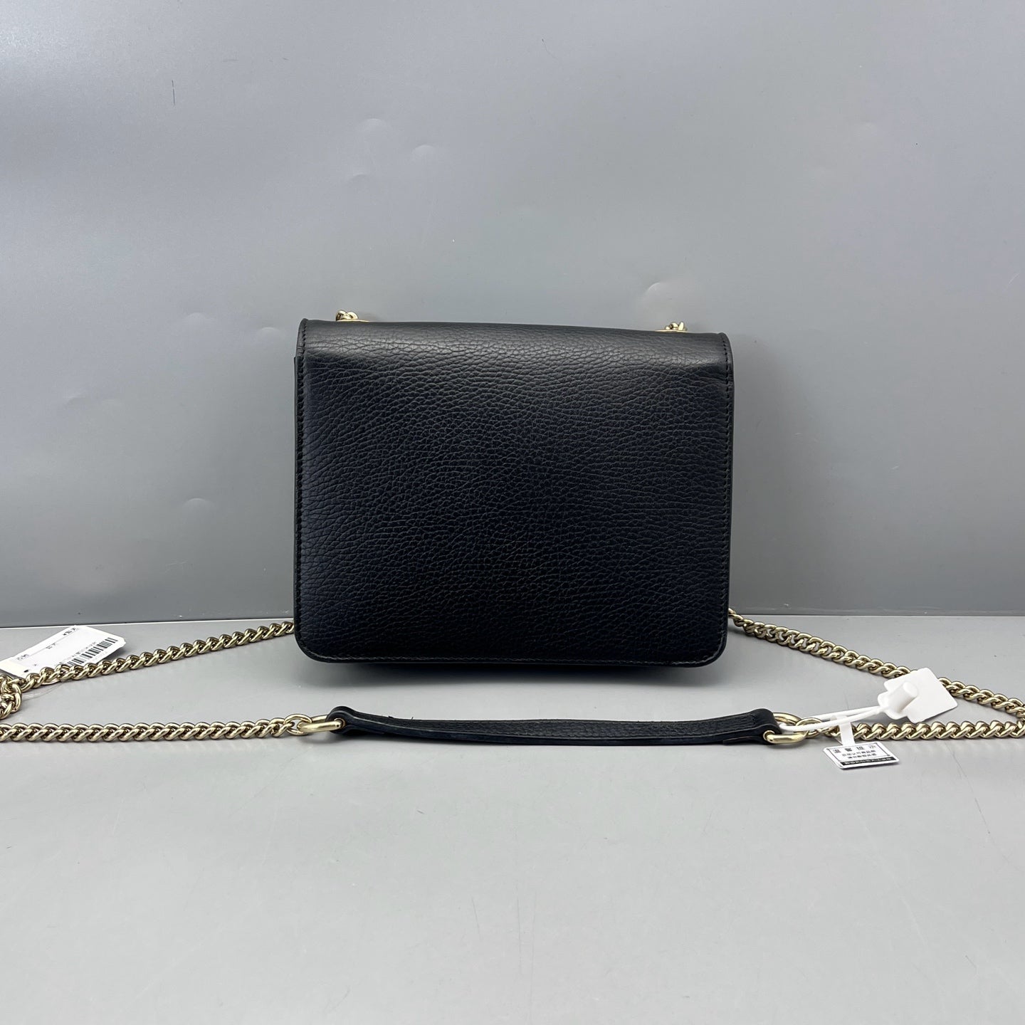Gucci - Interlocking G Accordion Crossbody Bag - Grained leather - Black - (Small)
